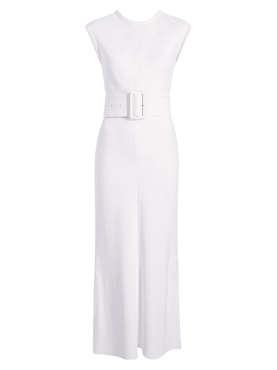 Belted Bias Midi Dress Product Image