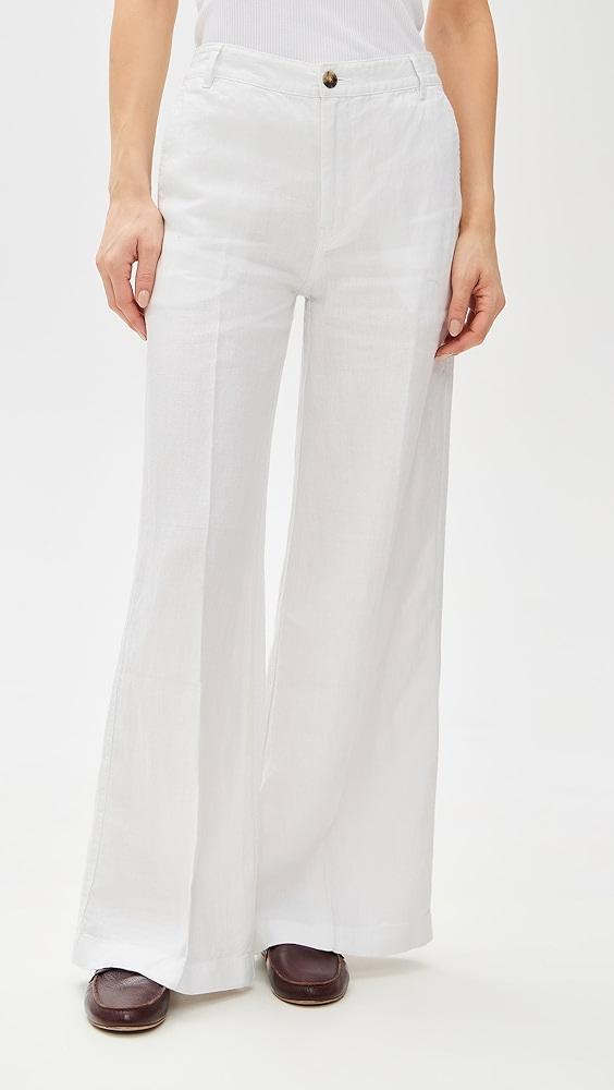 Madewell The Zoe Relaxed Wide Pant in 100% Linen | Shopbop Product Image