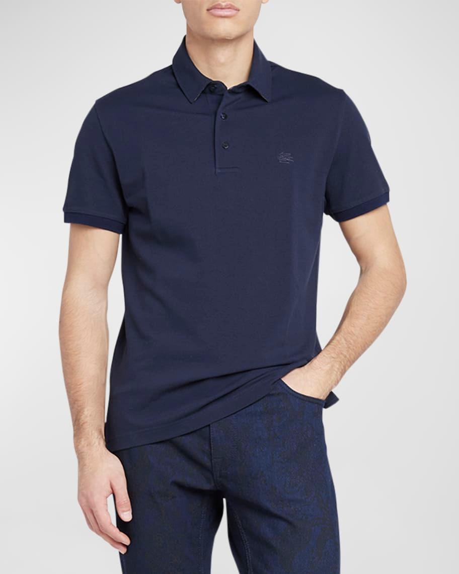 Men's Polo Shirt with Paisley Detail Product Image