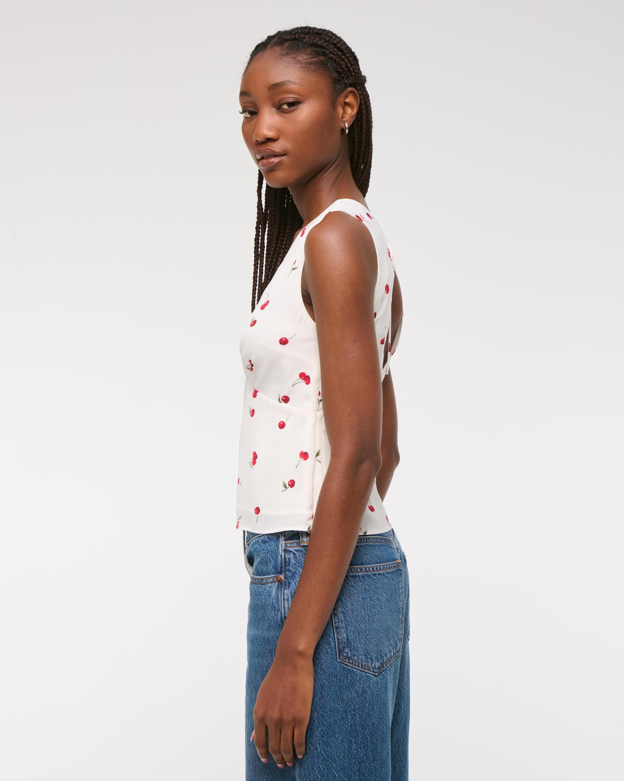 Tie-Back V-Neck Top Product Image