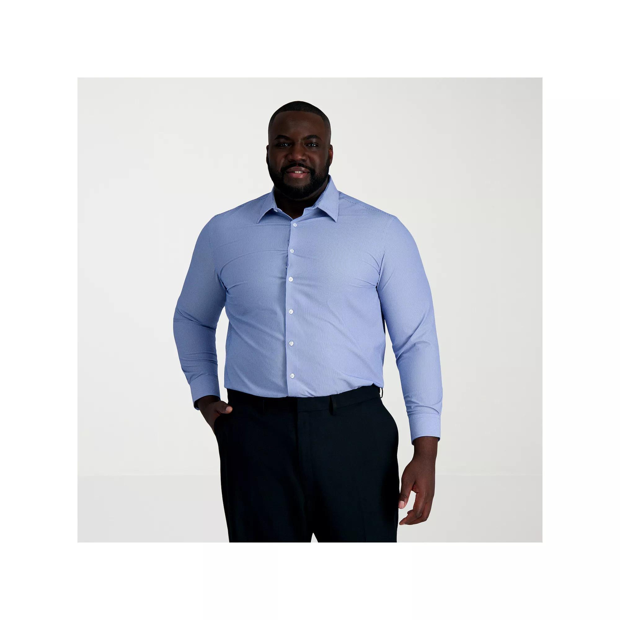 Big & Tall Haggar Smart Wash Classic Fit Solid Dress Shirt, Mens Product Image