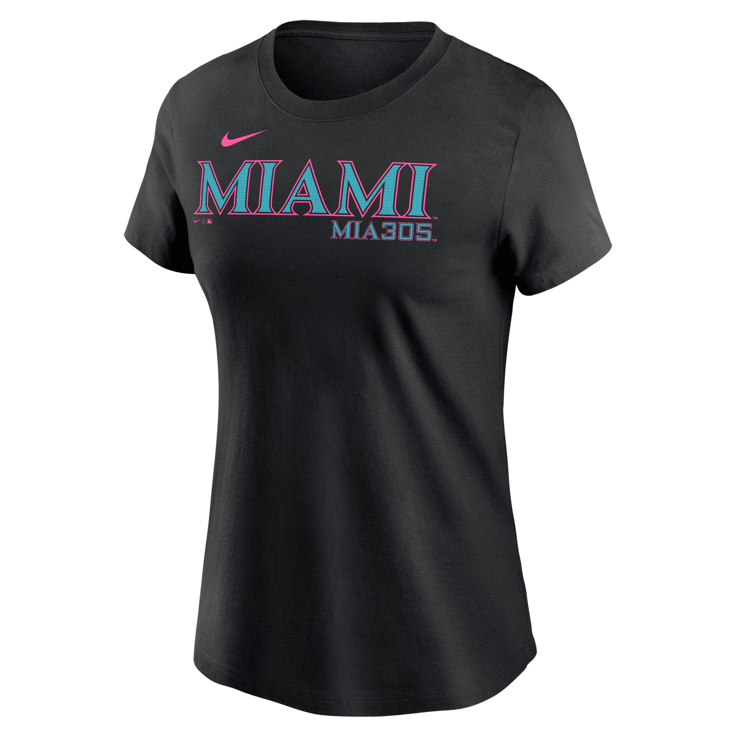 Miami Marlins City Connect Wordmark Nike Women's MLB T-Shirt Product Image