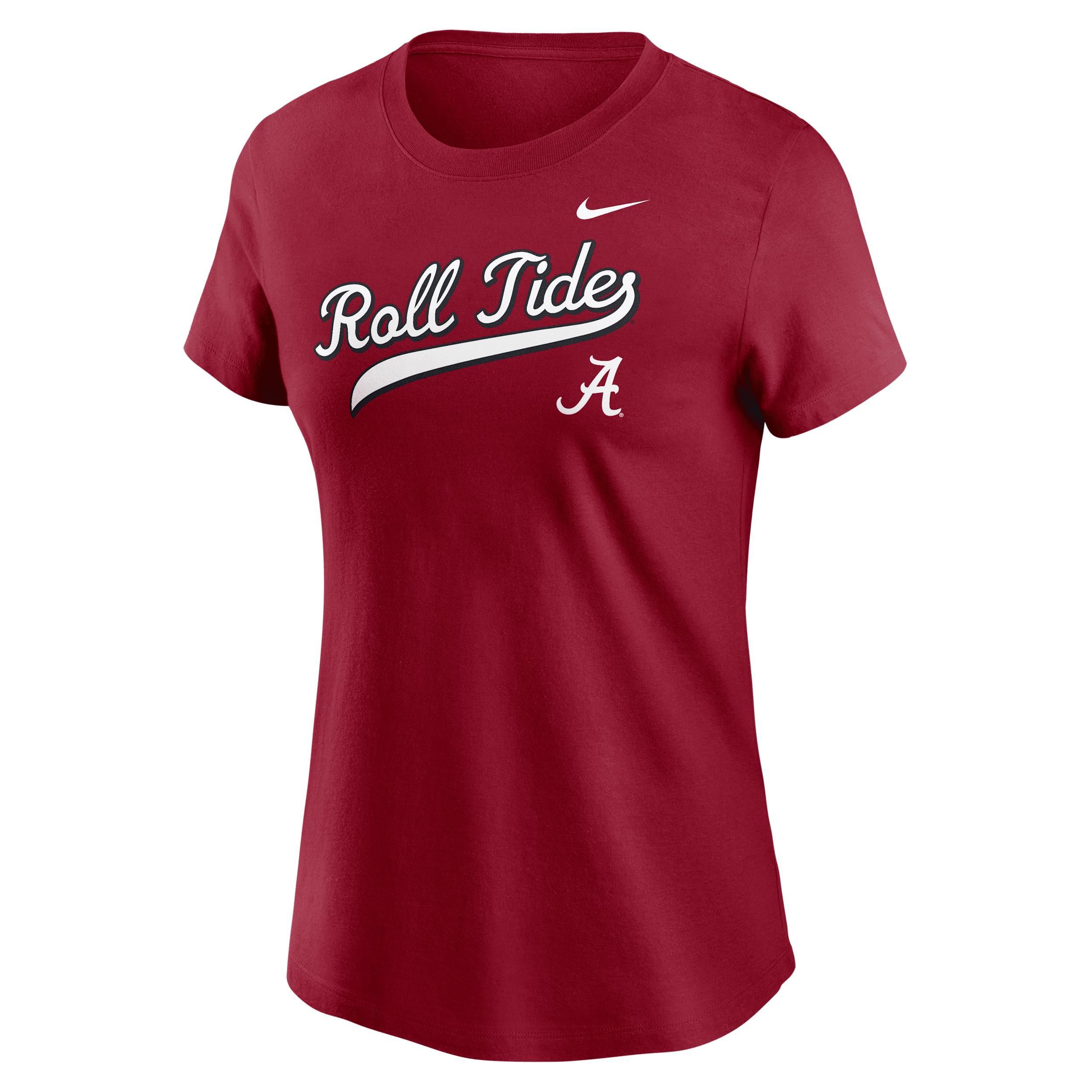 Alabama Athletic Prep Arch Local Script Nike Womens College T-Shirt | NKAF69WABN-XFN Product Image