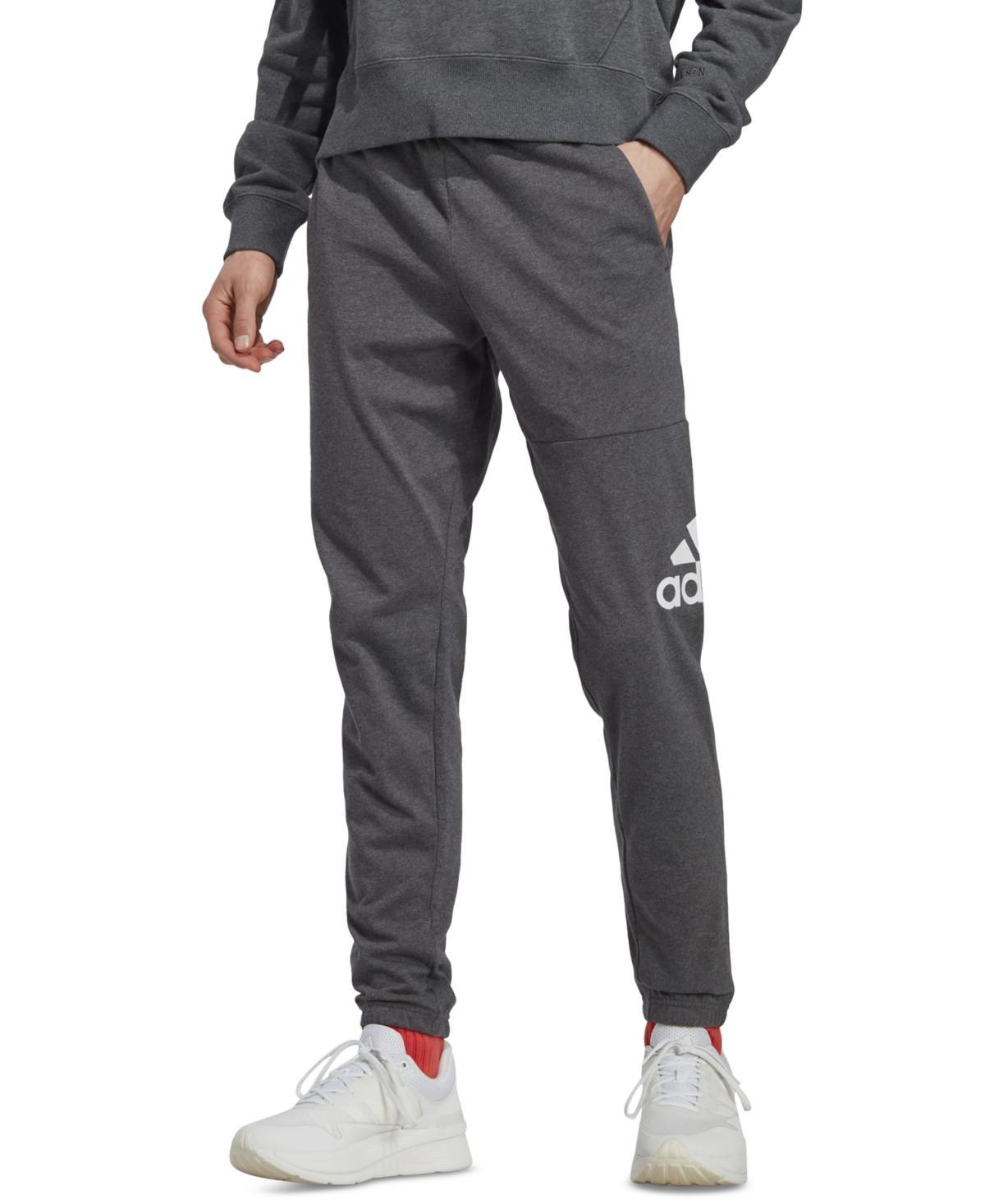 Big & Tall adidas Essentials Badge of Sport Jersey Tapered Pants, Men's, Size: 3XL Tall, Black Product Image