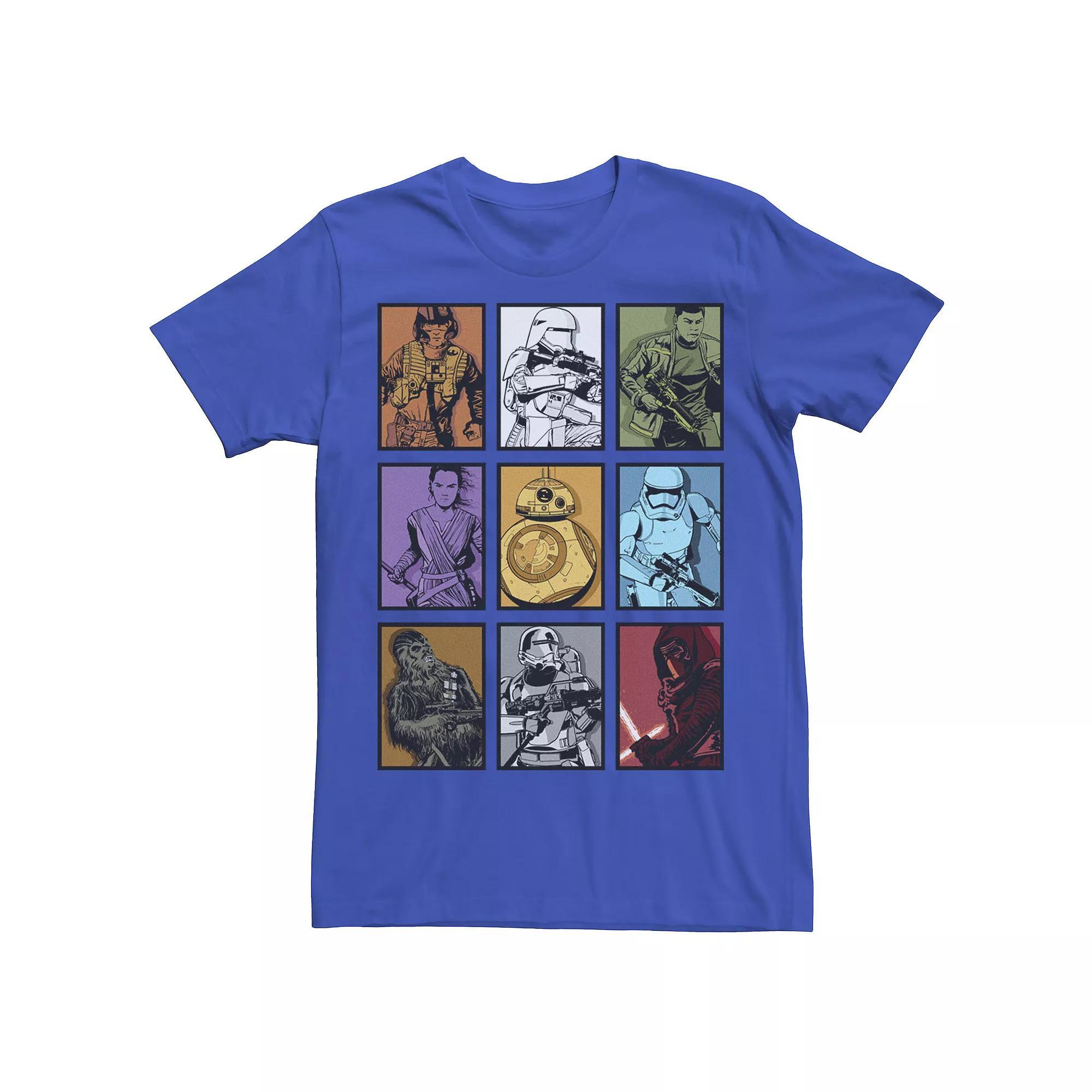 Men's Star Wars Force Awakens Pop Art Poster Graphic Tee, Size: 3XL, Royal Product Image