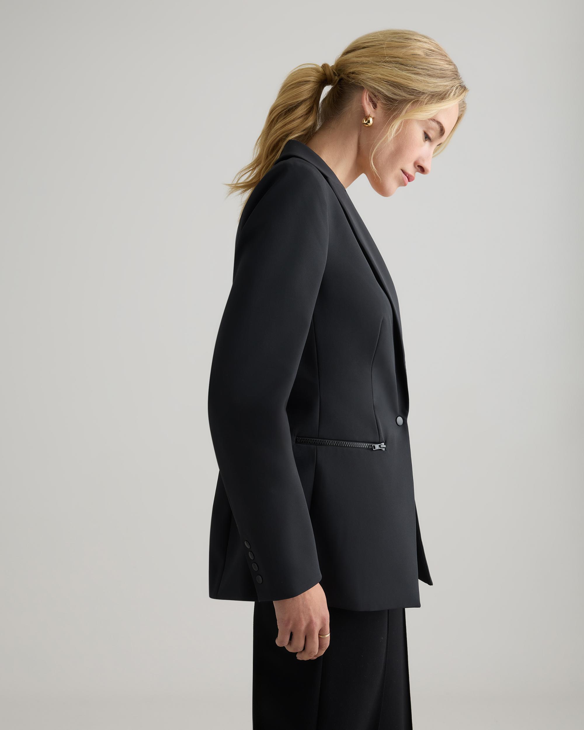 Quince | Women's Scuba Single Breasted Convertible Blazer Size XL, Nylon Product Image