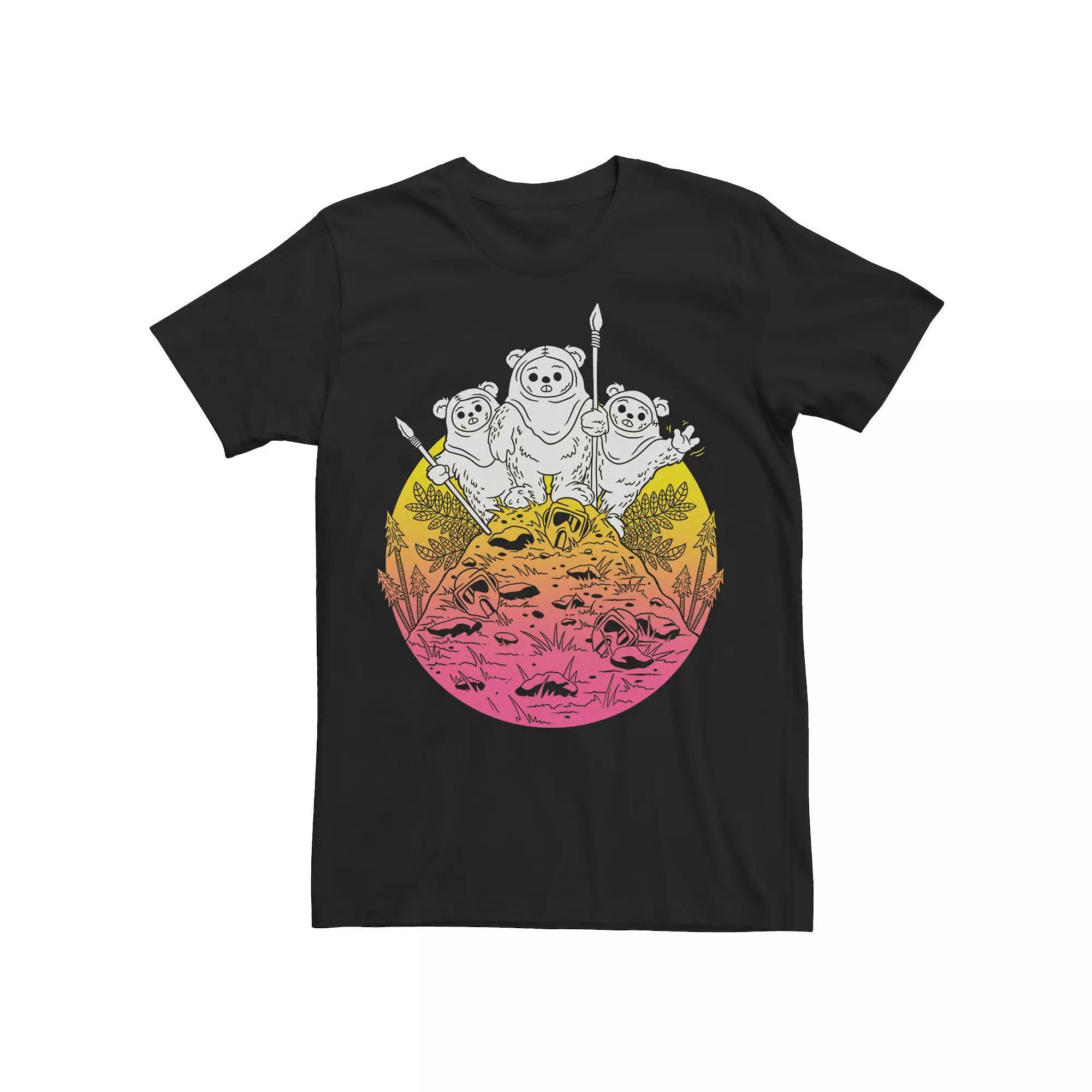 Men's Star Wars Ewok Camp Tee, Size: Large, Black Product Image