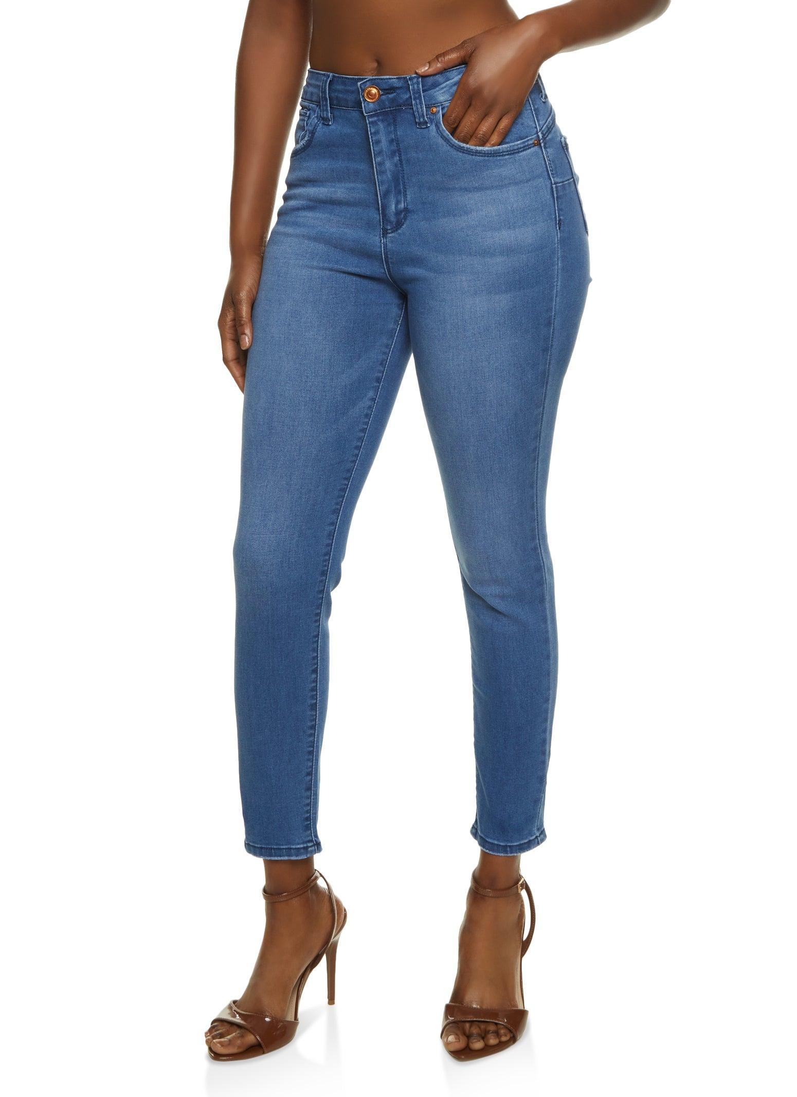 Womens WAX Solid High Waisted Skinny Jeans Product Image