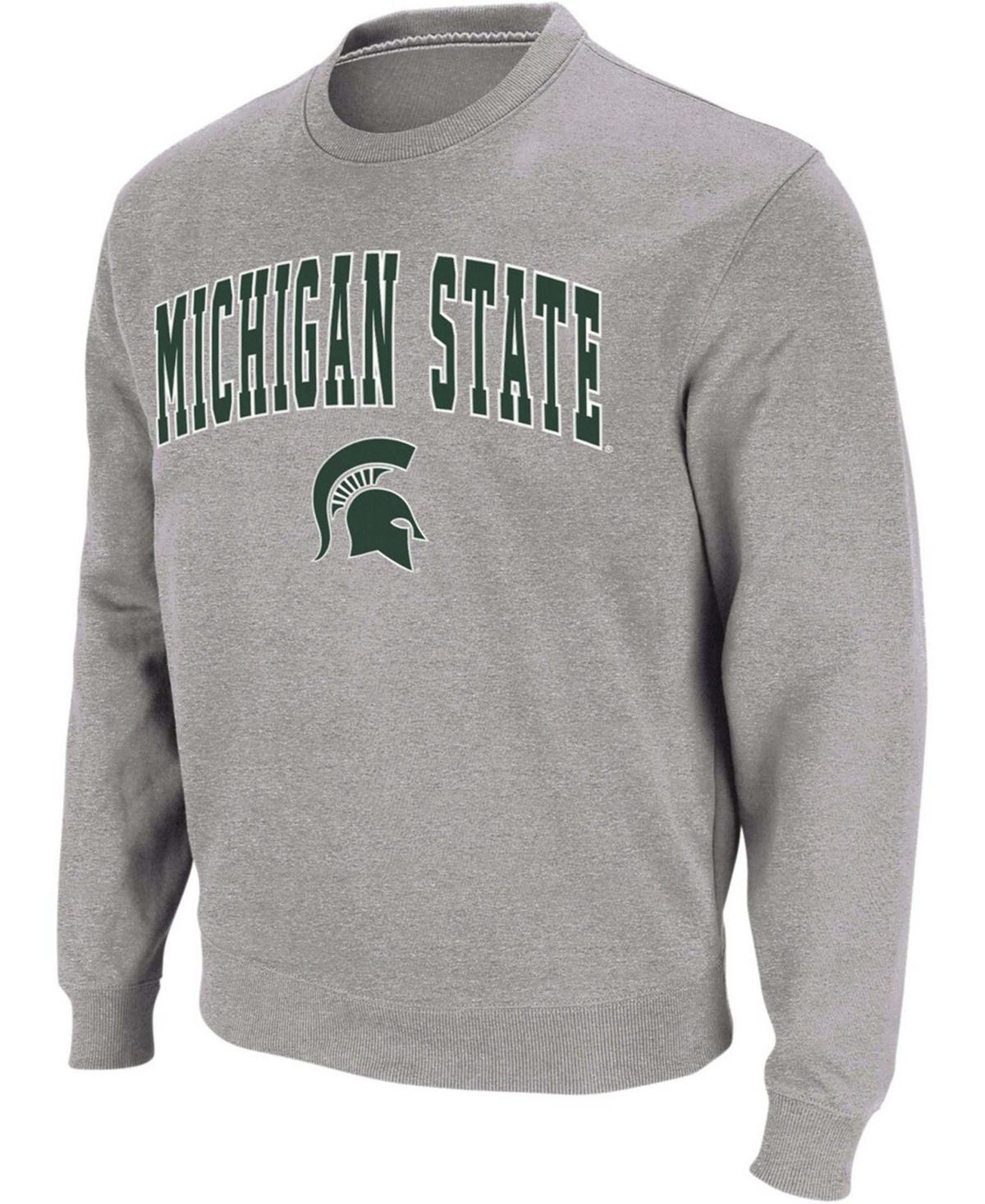 Men's Colosseum Black Iowa Hawkeyes Arch & Logo Crew Neck Sweatshirt, Size: Large Product Image