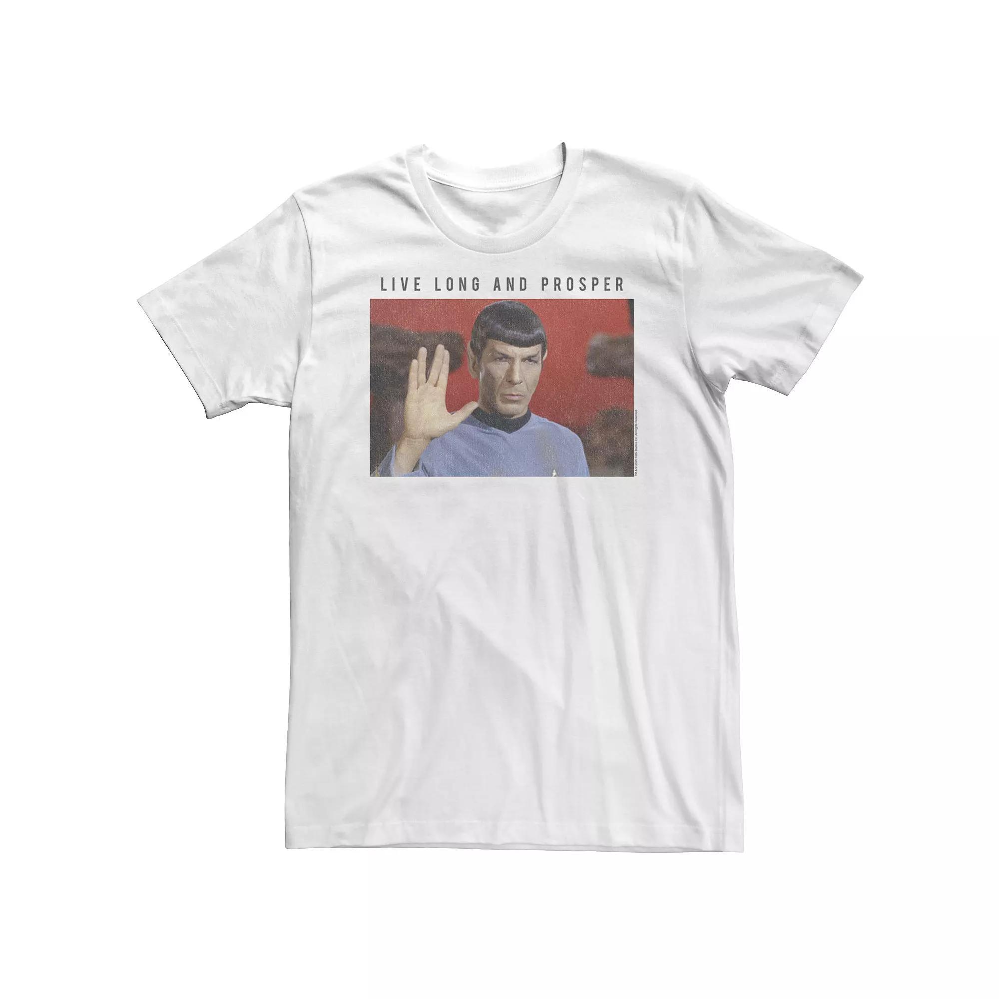 Big & Tall Star Trek: The Original Series Spock "Live Long And Prosper" Tee, Men's, Size: 4XLT, White Product Image