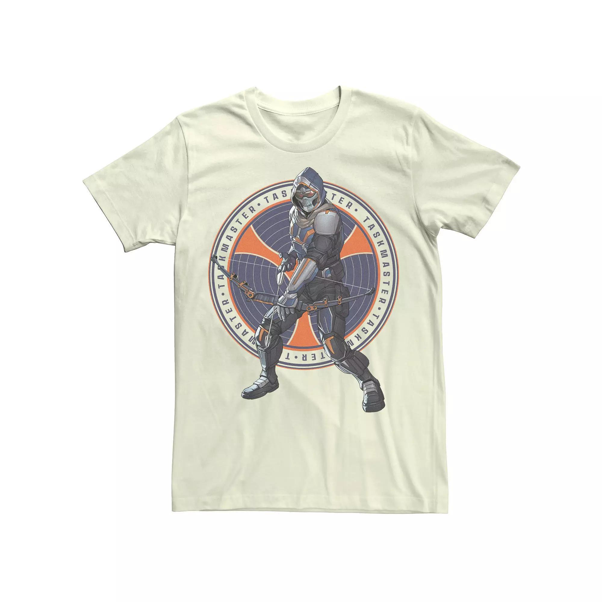 Men's Marvel Black Widow TaskMaster Coin Portrait Tee, Size: 3XL, Natural Product Image