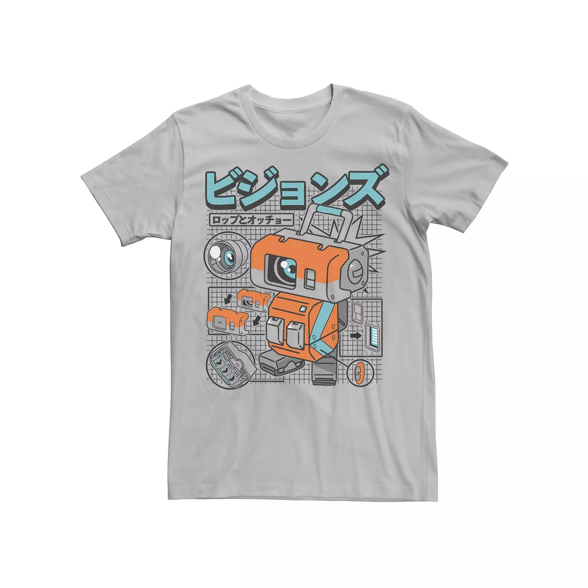Men's Star Wars Visions Robo Schematic Graphic Tee, Size: XS, White Product Image
