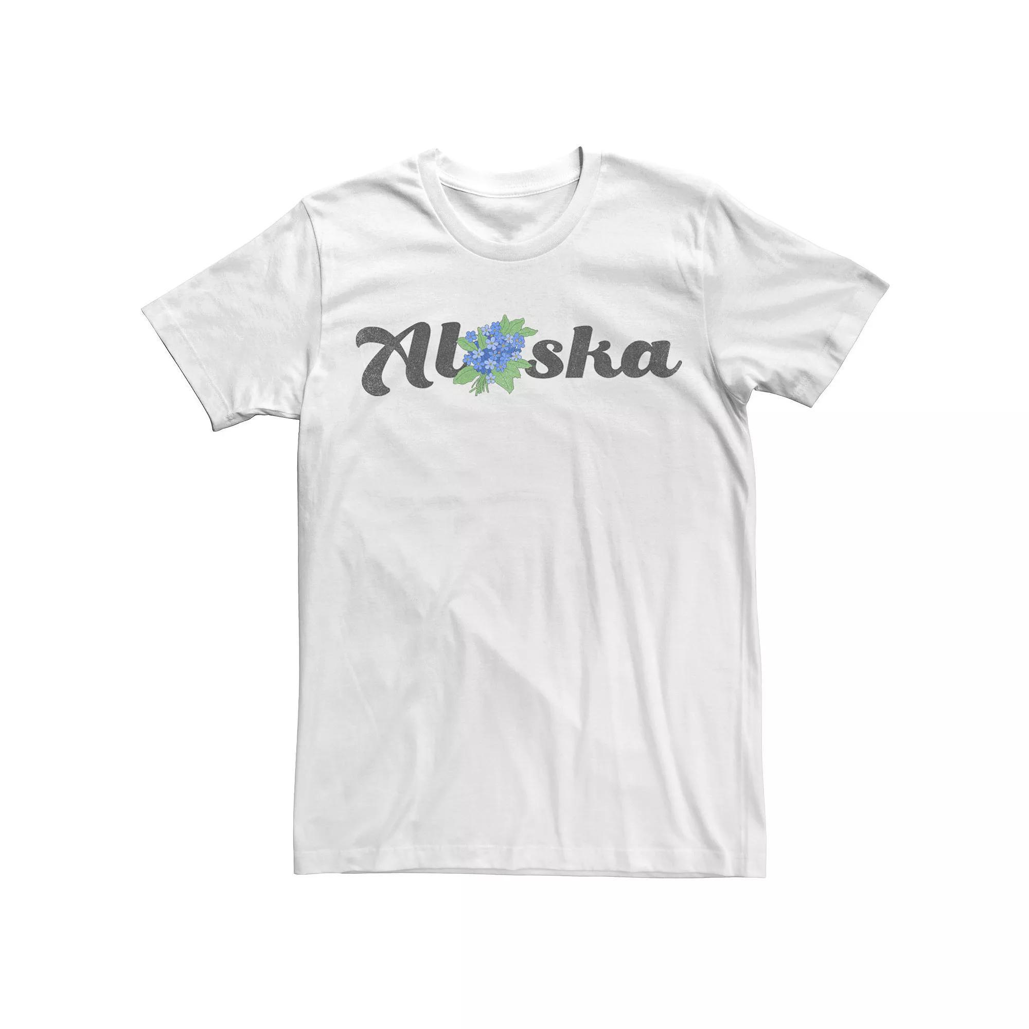 Men's Alaska Alpine Forget-Me-Not Tee, Size: Small, White Product Image
