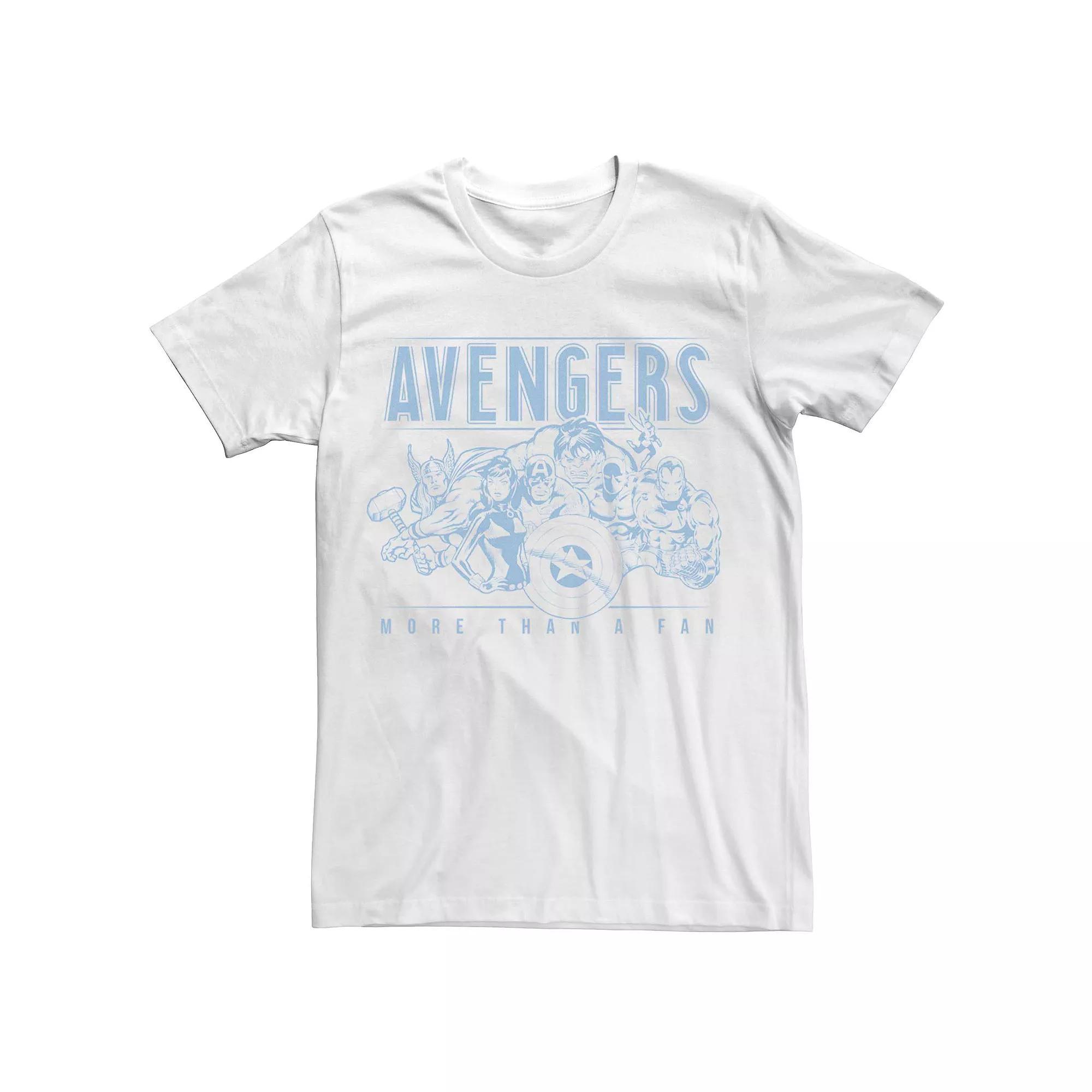 Men's Marvel's The Avengers More Than A Fan Retro Group Tee, Size: 3XL, White Product Image