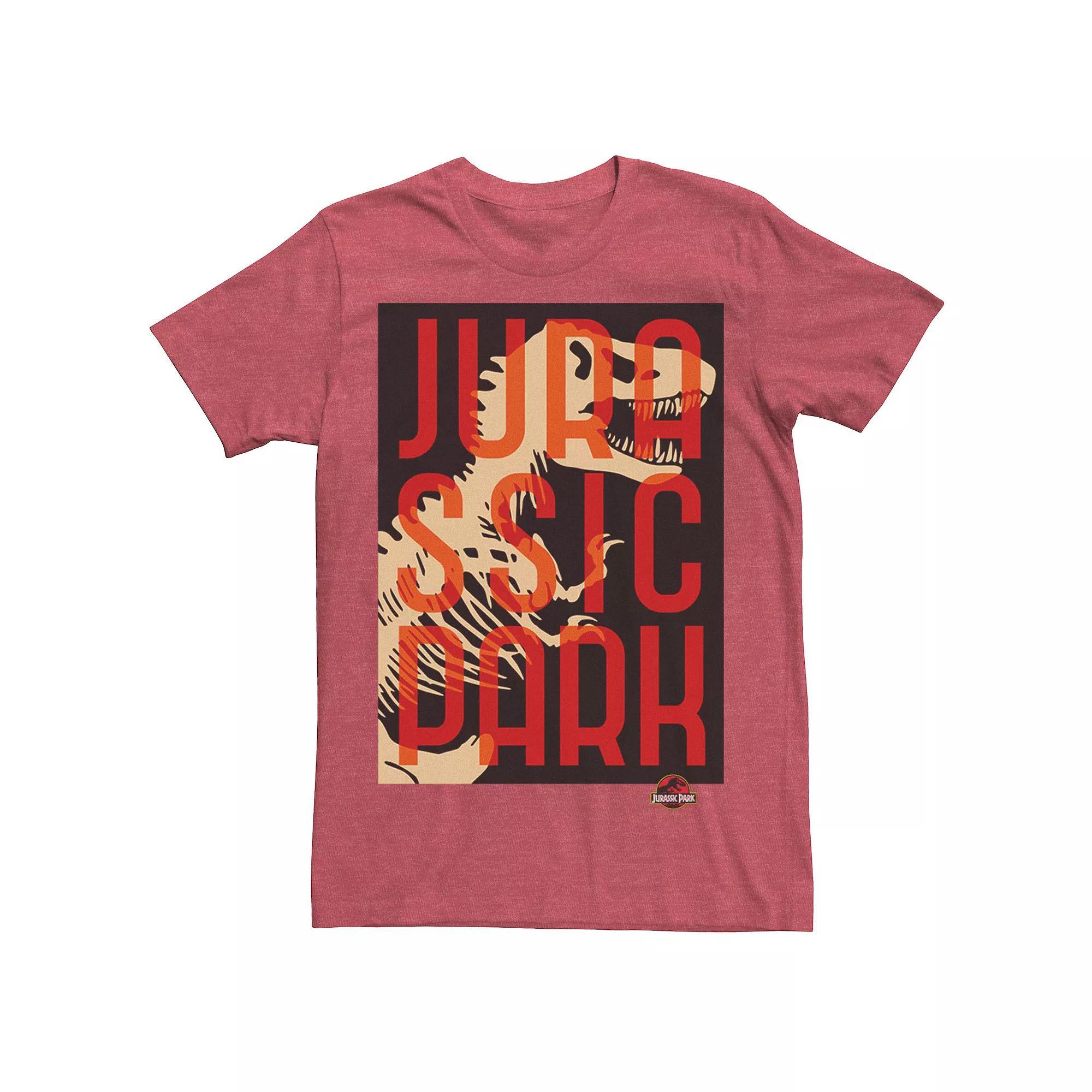 Men's Jurassic Park Split Typography T-Rex Bones Tee, Size: Small, Grey Heather Product Image