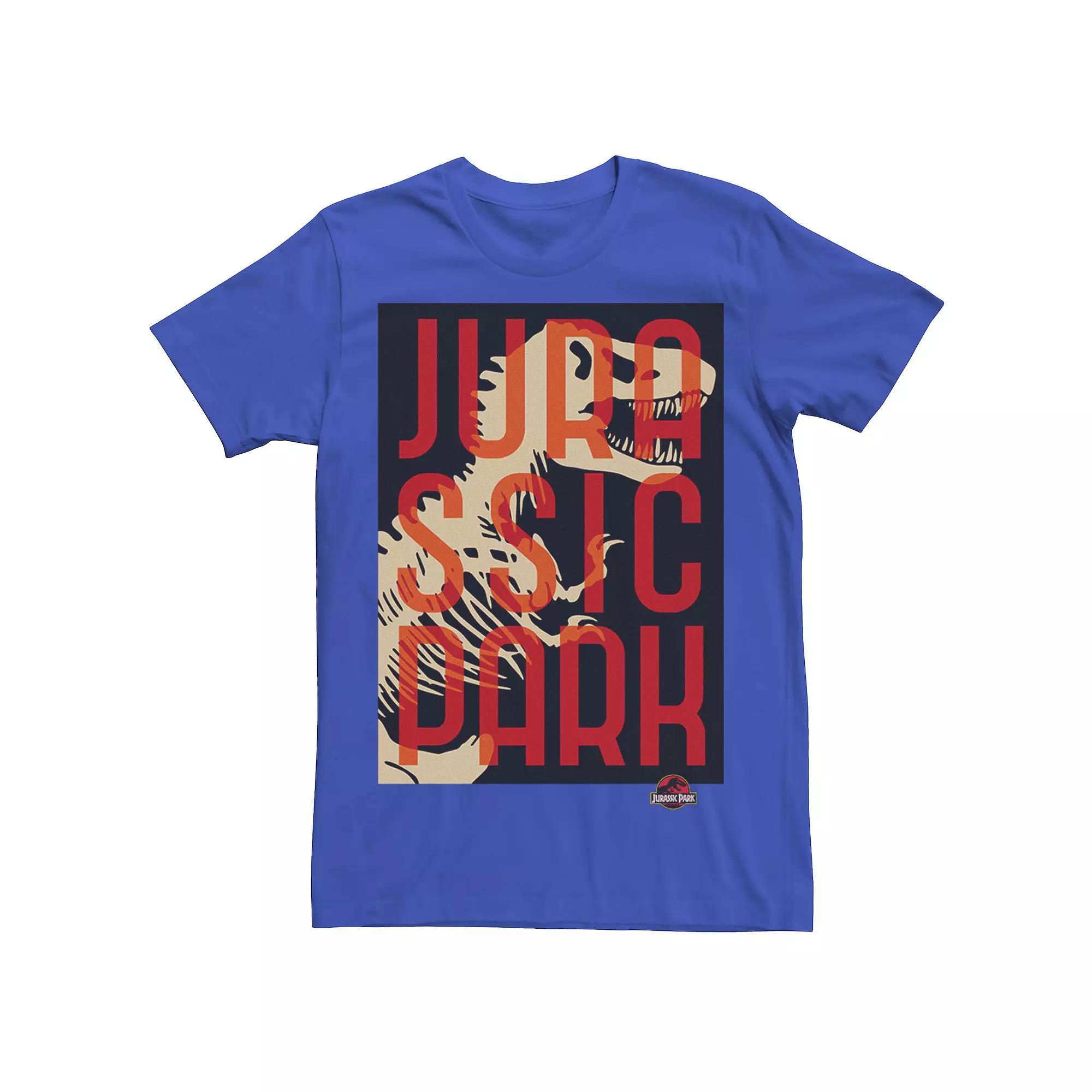 Men's Jurassic Park Split Typography T-Rex Bones Tee, Size: Small, Grey Heather Product Image