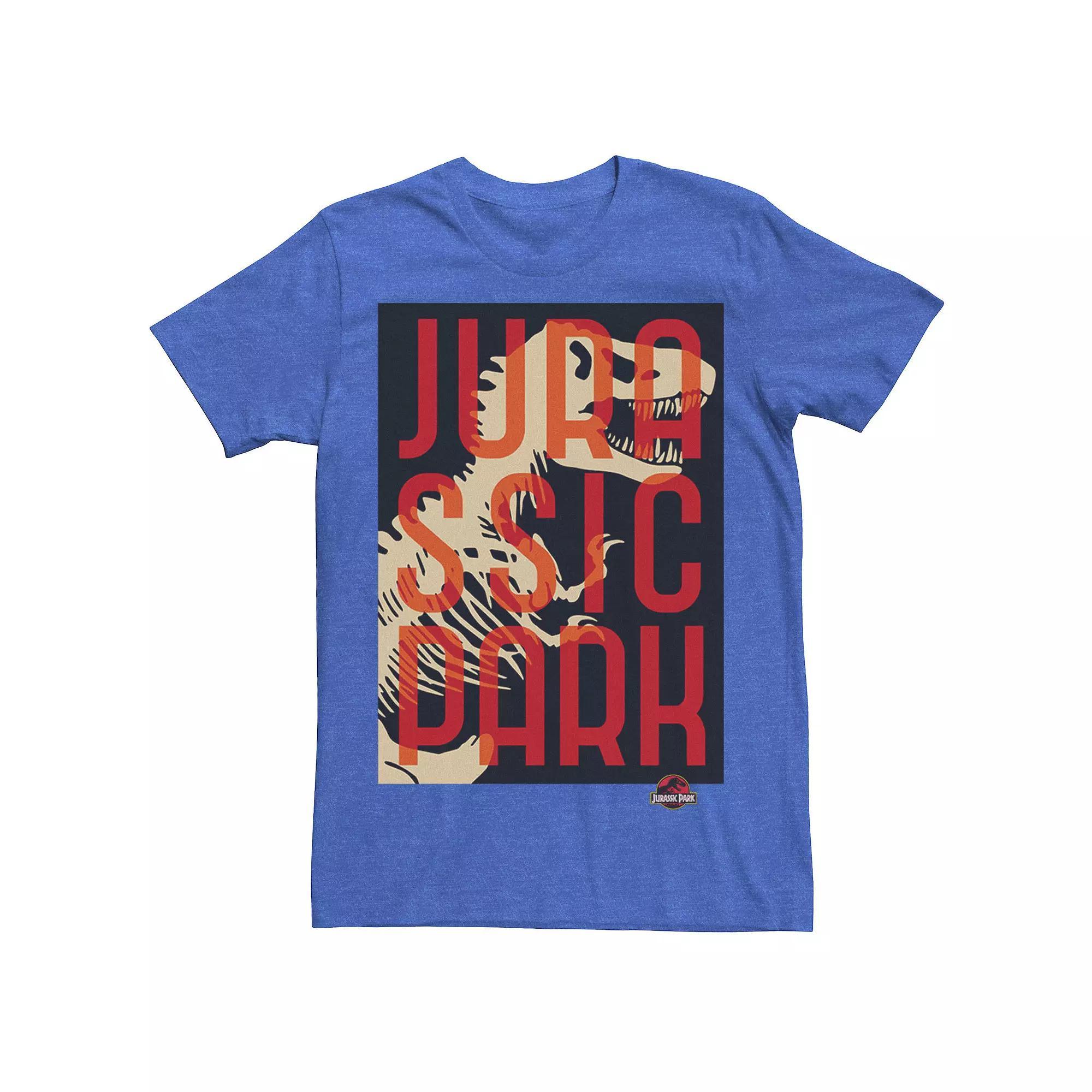Men's Jurassic Park Split Typography T-Rex Bones Tee, Size: Small, Grey Heather Product Image