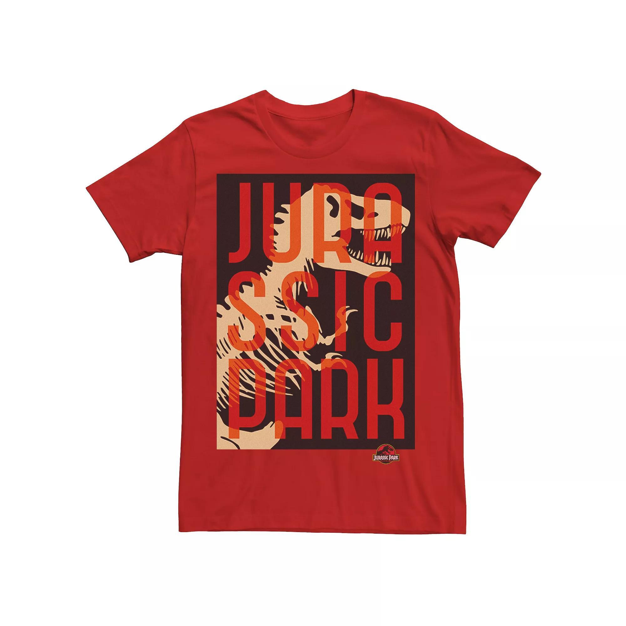 Men's Jurassic Park Split Typography T-Rex Bones Tee, Size: Small, Grey Heather Product Image