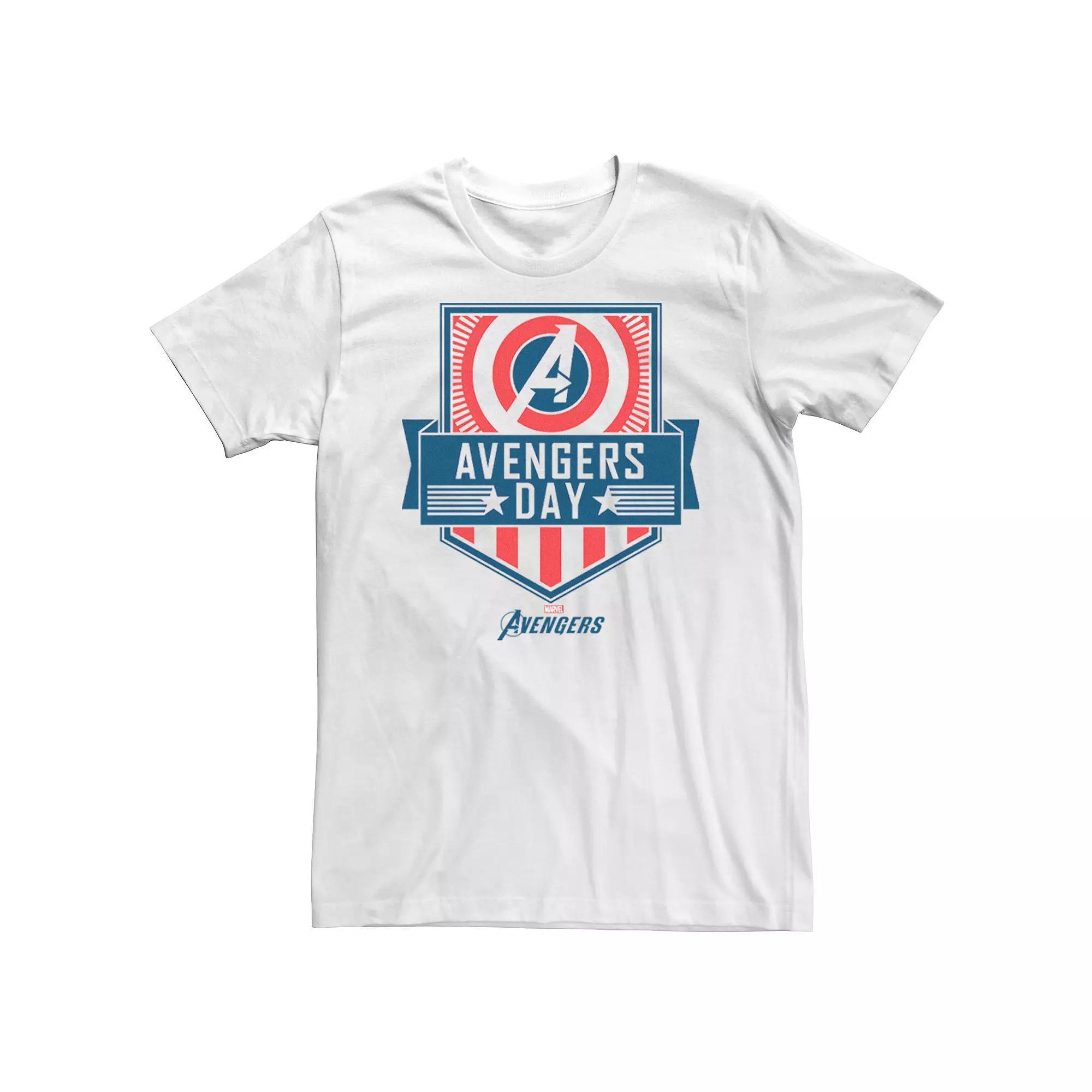 Men's Marvel Avengers Day Badge Tee, Size: Large, White Product Image