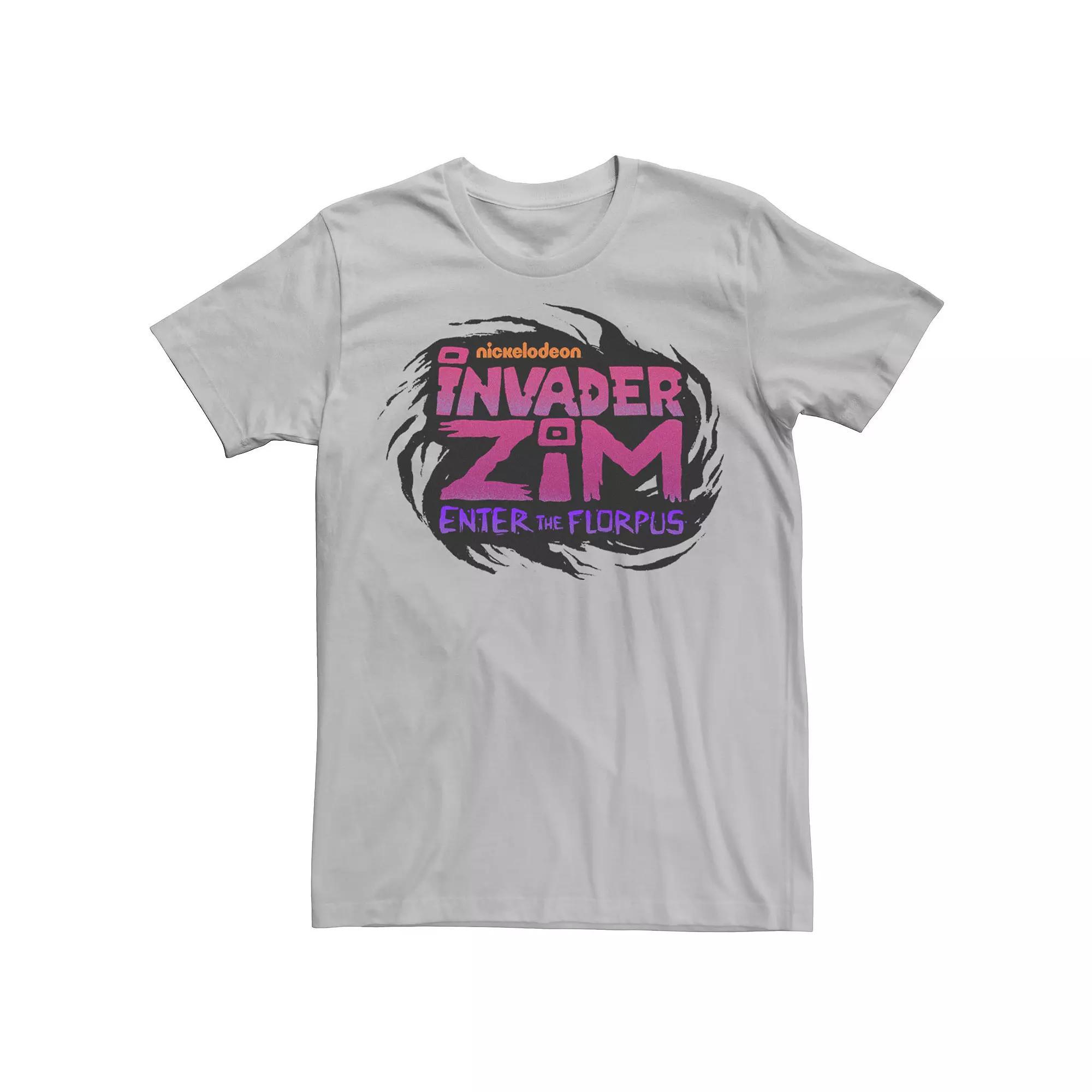 Mens Nickelodeon Invader Zim Enter Florpus Logo Graphic Tee Royal Grey Product Image