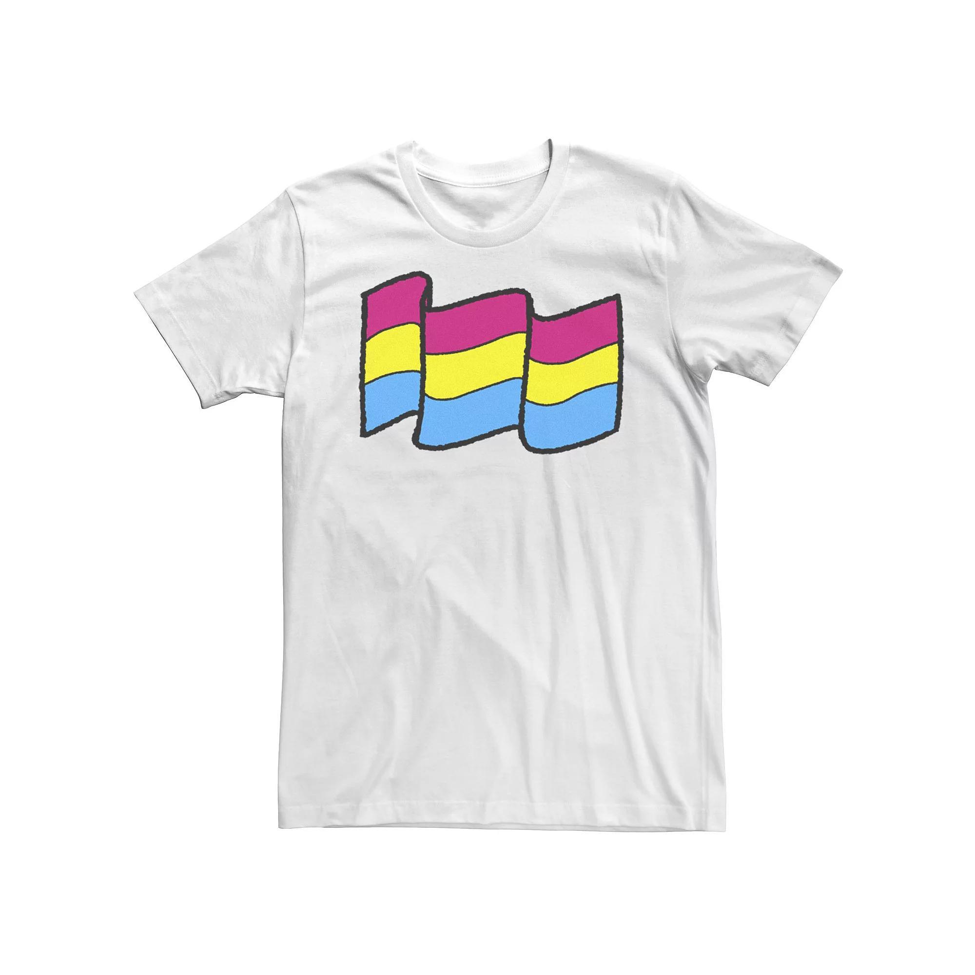 Men's Pride Pansexual Flag Tee, Size: XS, White Product Image