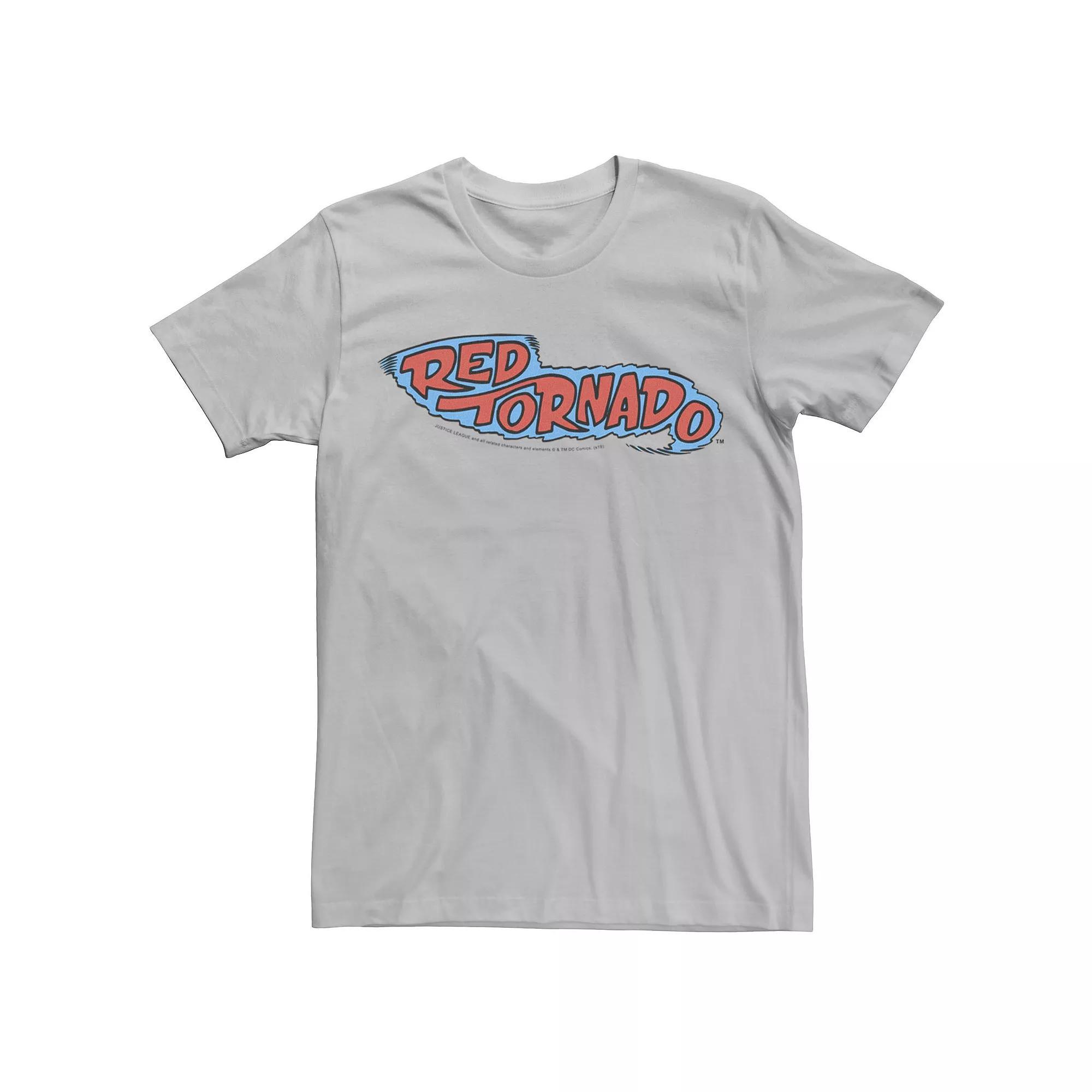 Men's DC Comics Red Tornado Text Logo Poster Tee, Size: XXL, Black Product Image