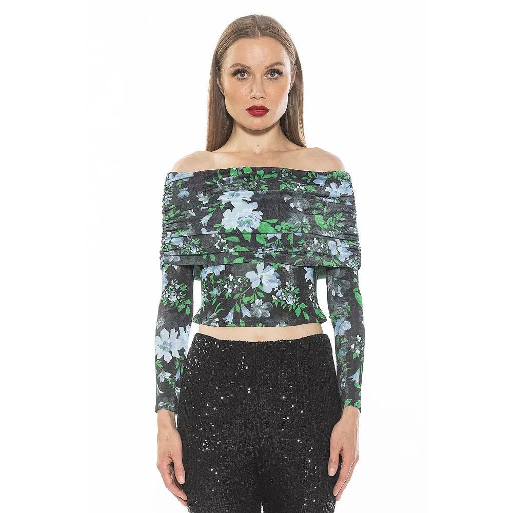 Women's ALEXIA ADMOR Hannah Off The Shoulder Long Sleeve Knit Top, Size: XS, Black Product Image