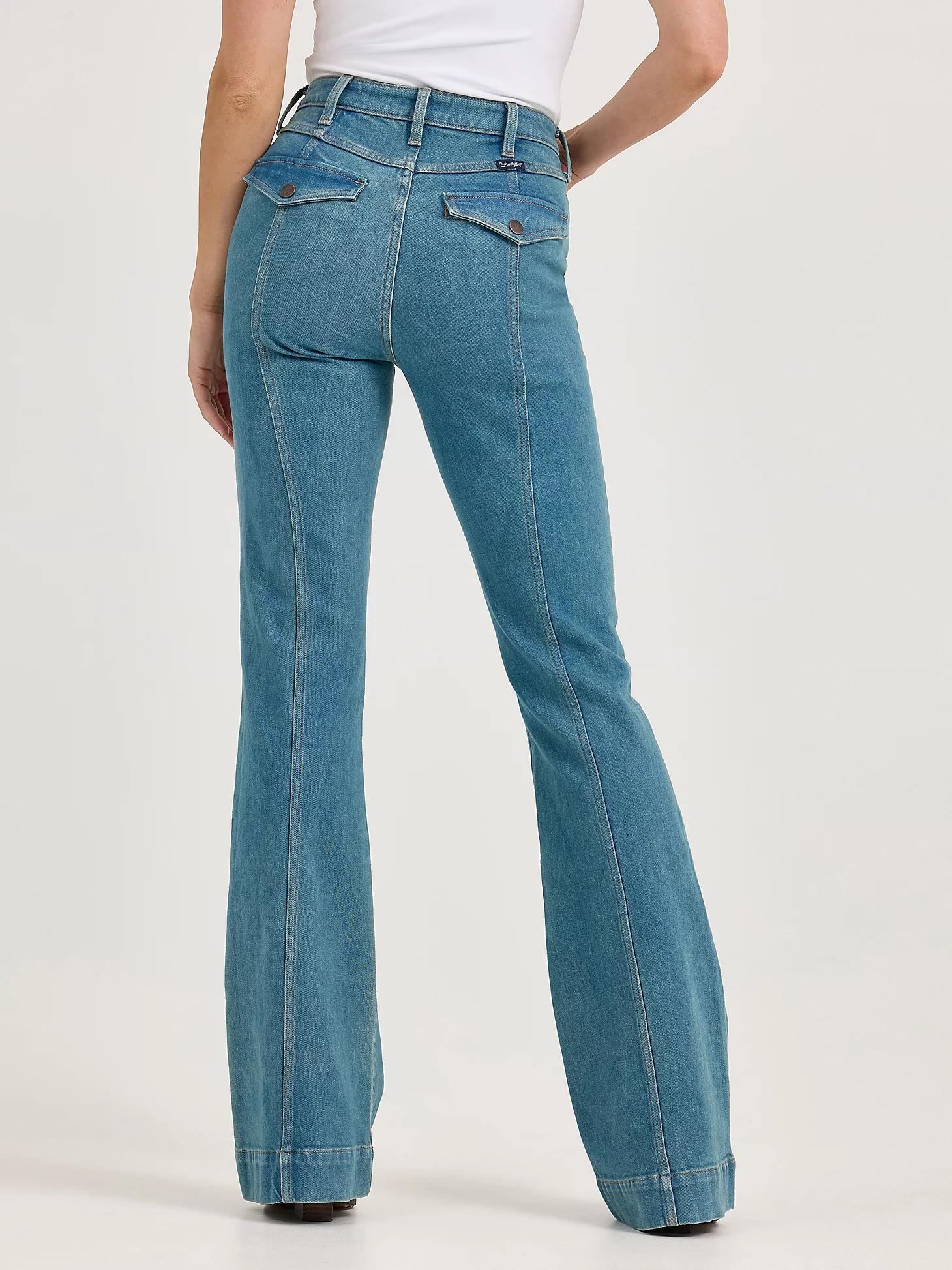 Women's Wrangler Retro® Bailey High Rise Pintuck Trouser Jean | Women's JEANS | Wrangler® Product Image