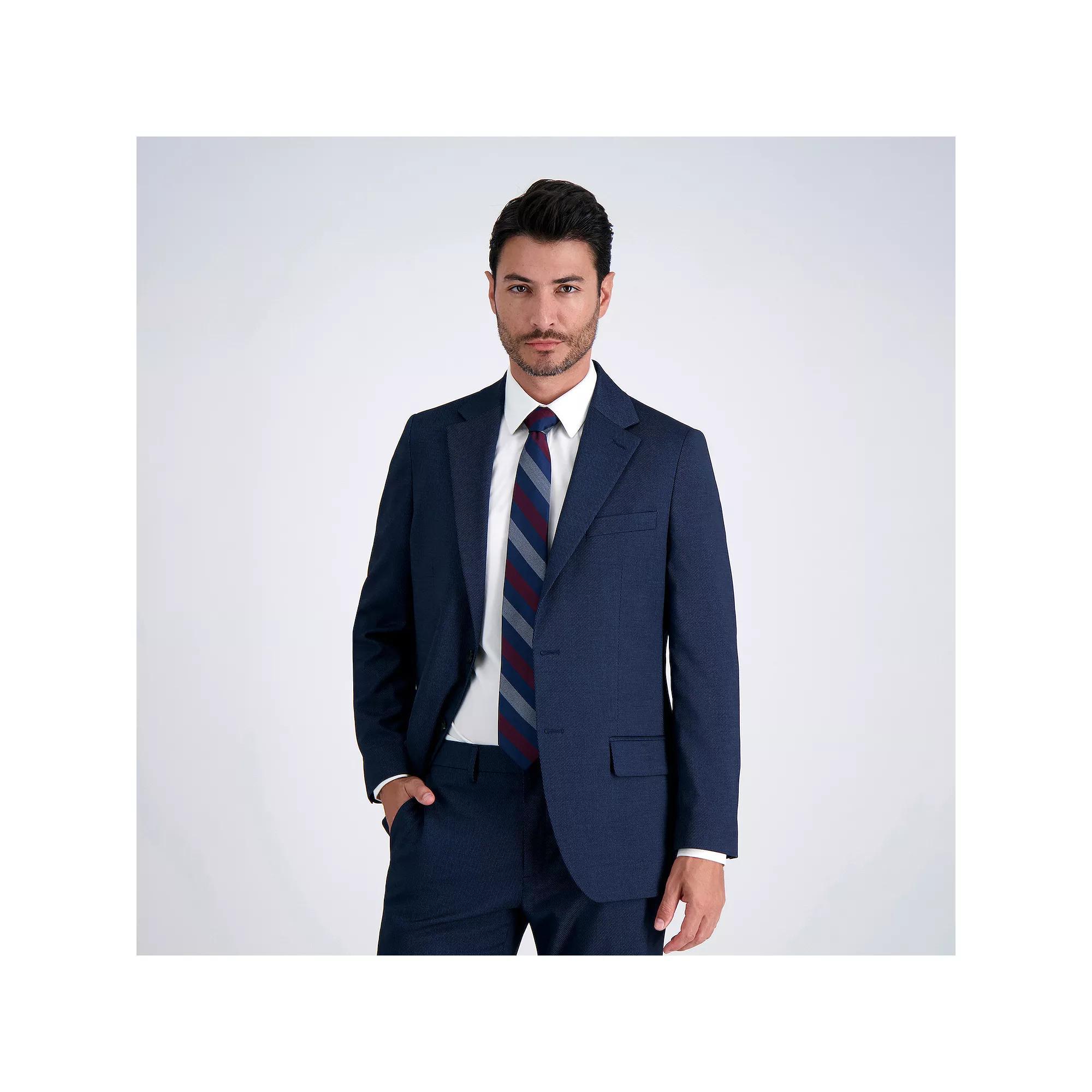 Men's J.M. Haggar® Premium Tailored-Fit Stretch Suit Jacket, Size: 40 - Regular, Blue Twill Product Image