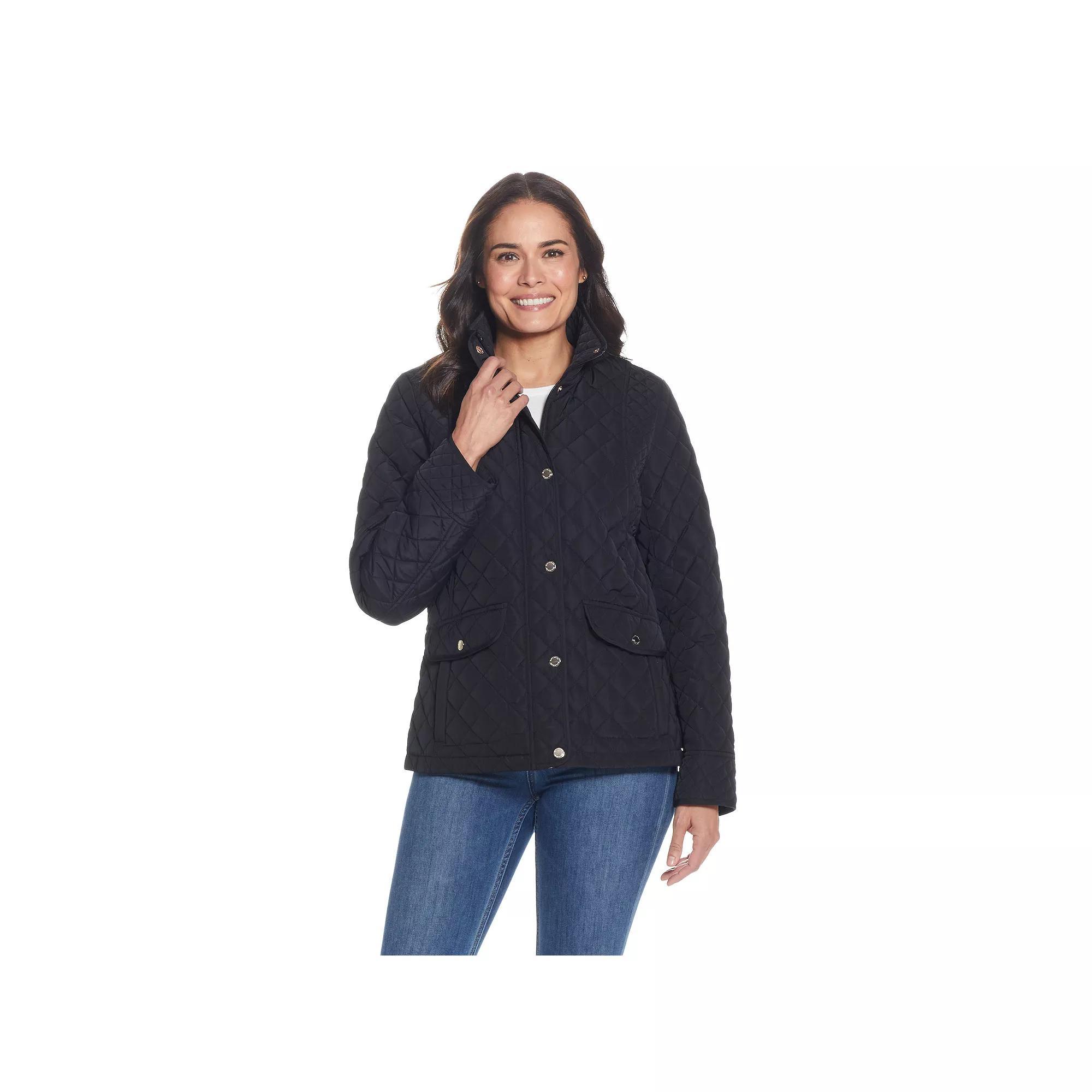 Women's Gallery Quilted Barn Jacket, Size: Medium, Black Product Image