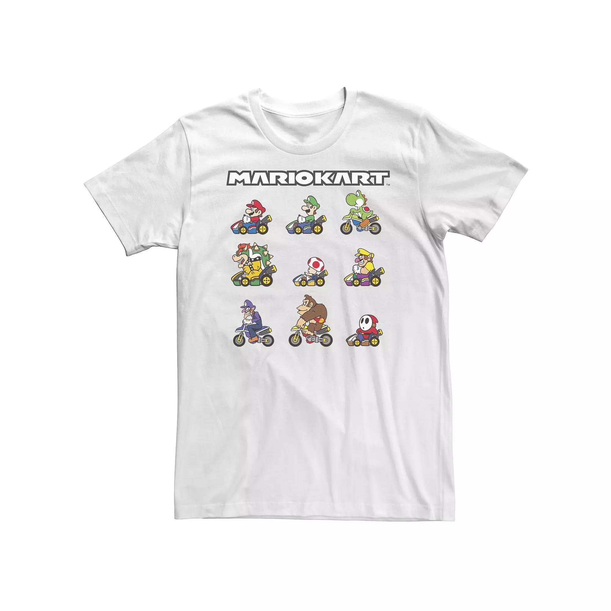 Big & Tall Nintendo Mario Kart Racers Ready Line-Up Tee, Men's, Size: 3XL Tall, Athletic Grey Product Image