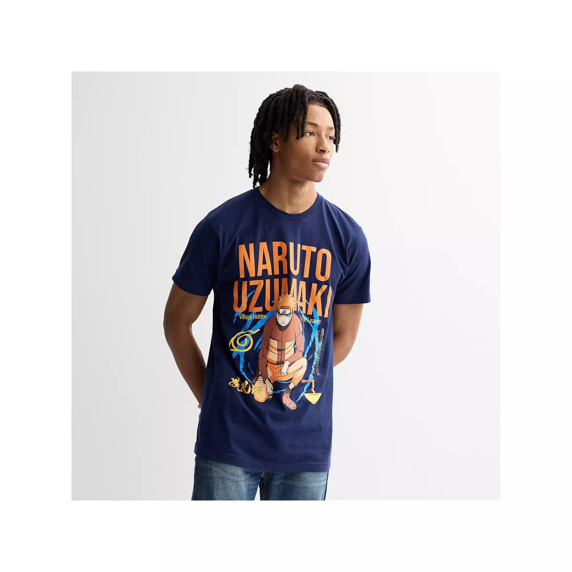 Men's Naruto Uzumaki Varsity Loaded Layout Tee, Size: XXL, Blue Product Image