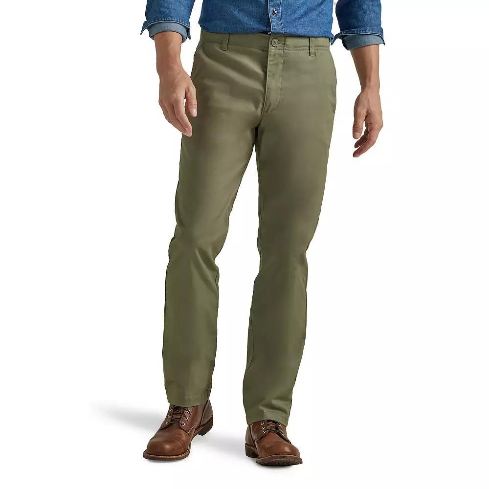 Men's Lee® Performance Series Extreme Comfort Khaki Slim-Fit Flat-Front Pants, Size: 34X29, Muted Green Product Image