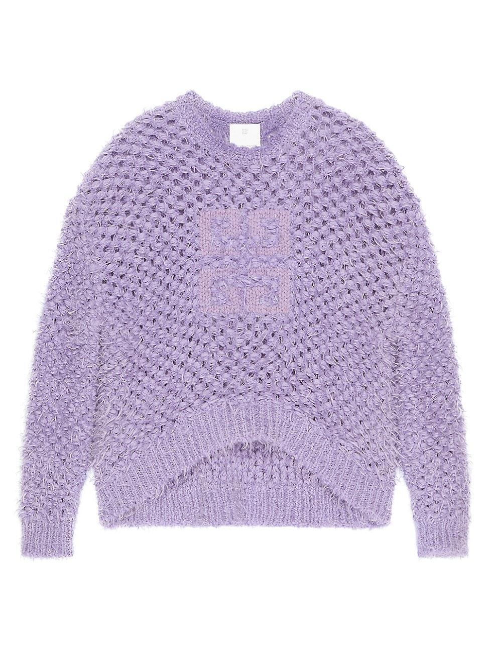 Womens 4G Openwork Sweater in Wool and Mohair Product Image