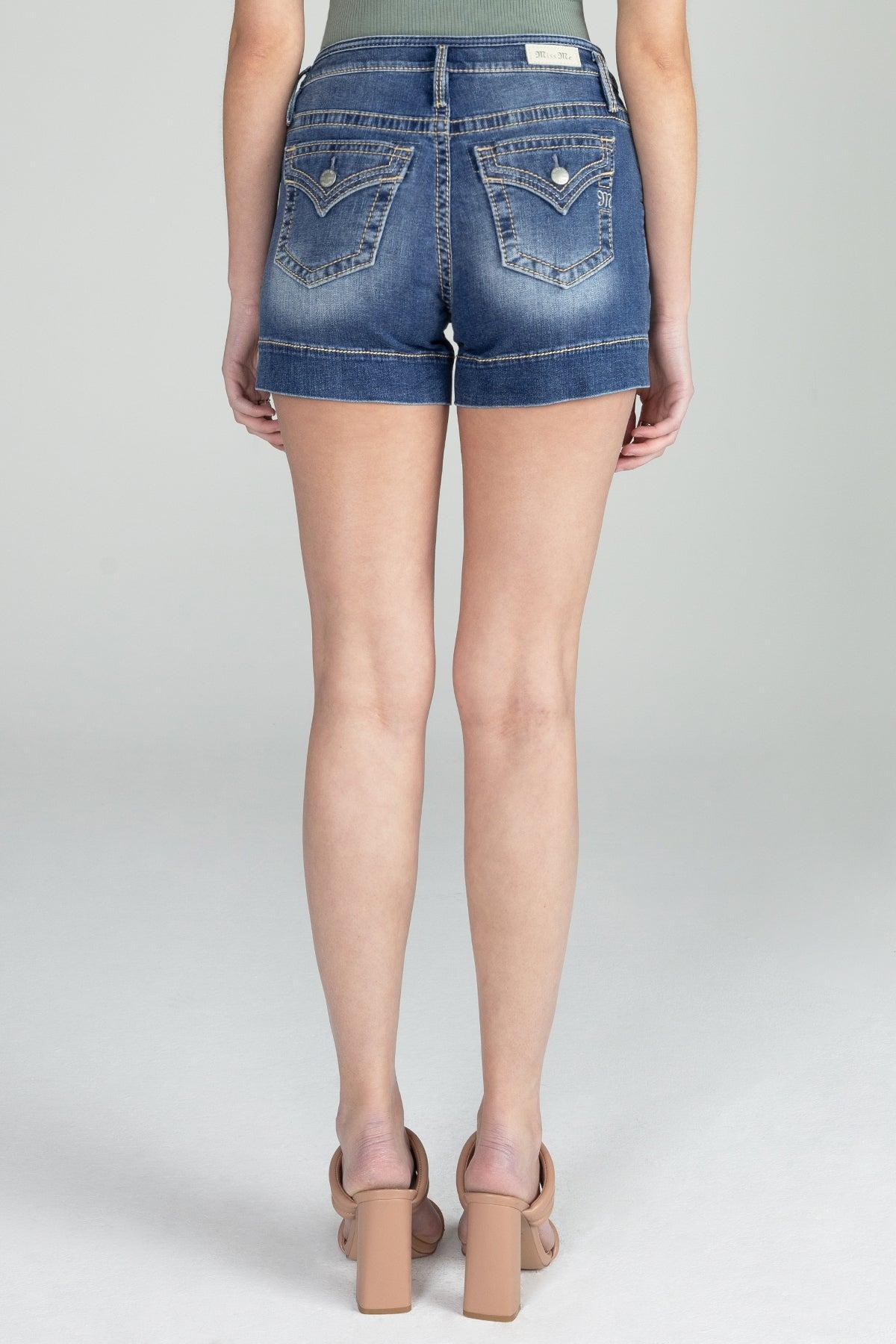 Front Button High Rise Shorts Product Image