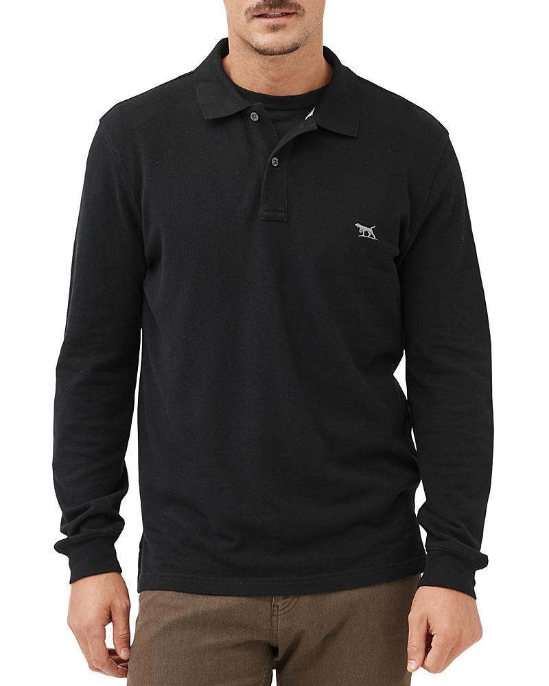Mens Long-Sleeve Pique Polo Shirt Product Image
