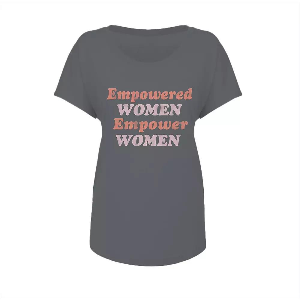 Junior's Grayson Threads Empowered Graphic Tee, Women's, Size: Large, Premium Grey Product Image