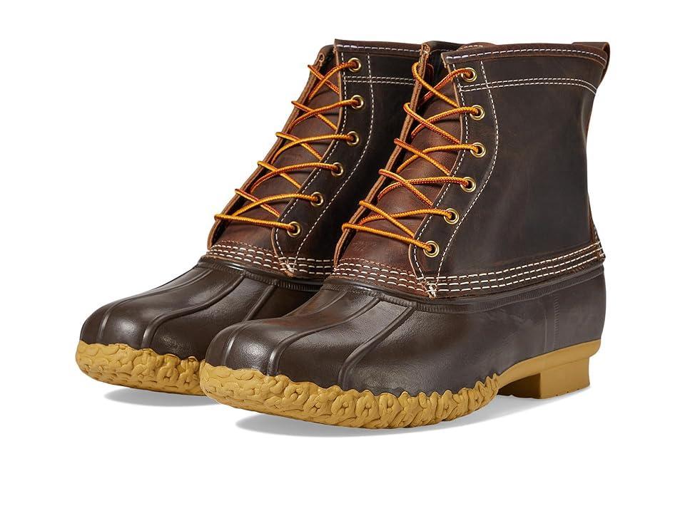 L.L.Bean Bean Boot 8 Leather Primaloft Flannel Lined Brown/Gum/Apple Cinnamon) Men's Shoes Product Image
