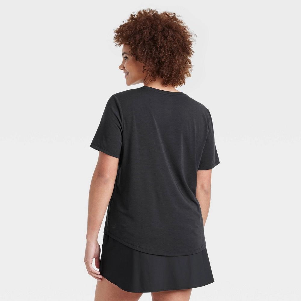 Womens Beyond Ease Crewneck Legging Friendly Short Sleeve T-Shirt - All In Motion Black XS Product Image