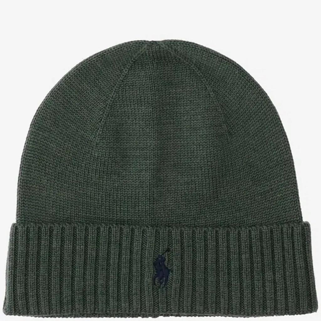 POLO RALPH LAUREN Wool Beanie With Logo In Green Product Image