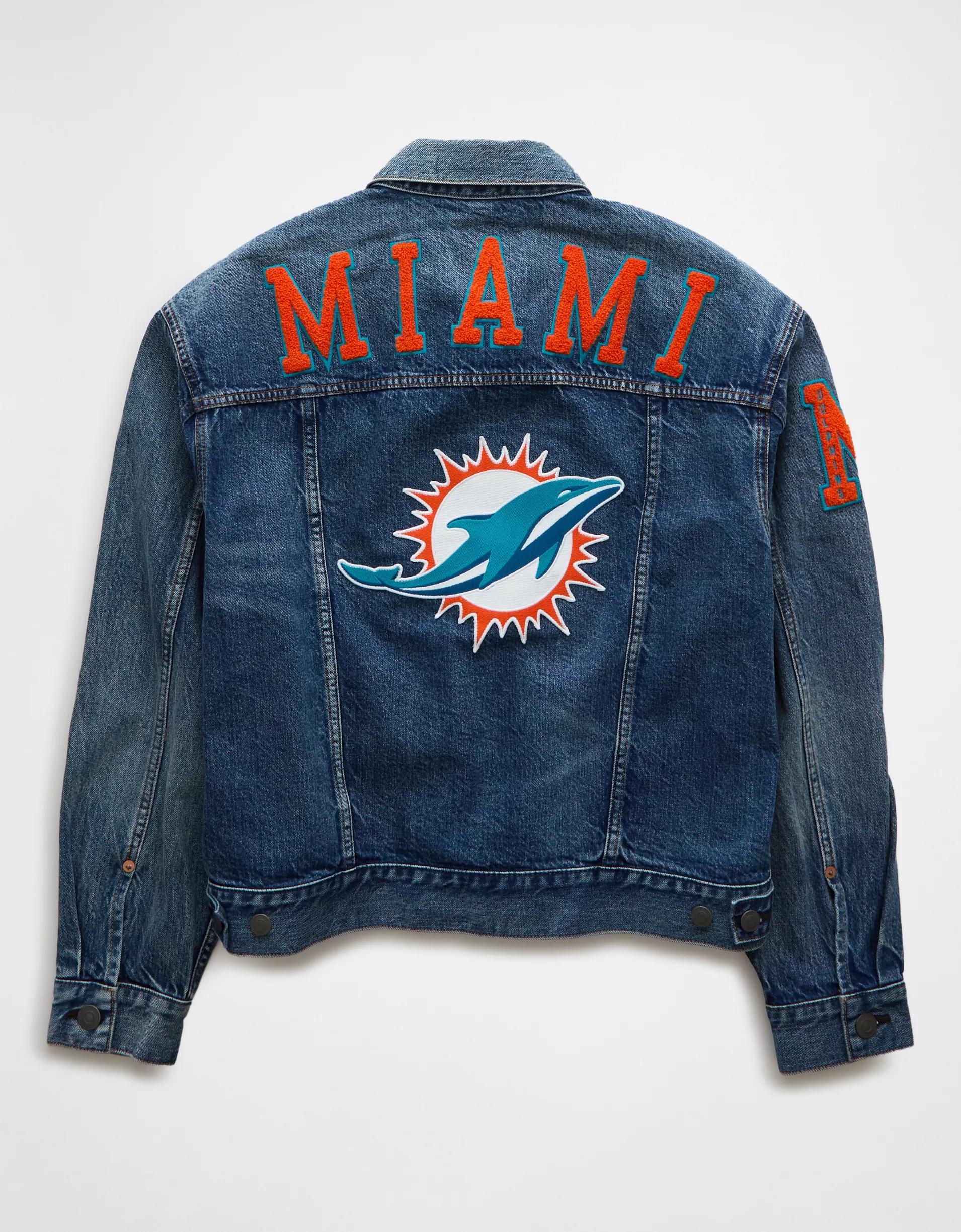 AE NFL Miami Dolphins Denim Jacket Product Image