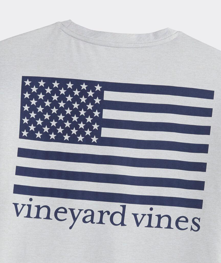 USA Flag Long-Sleeve Harbor Performance Tee Product Image