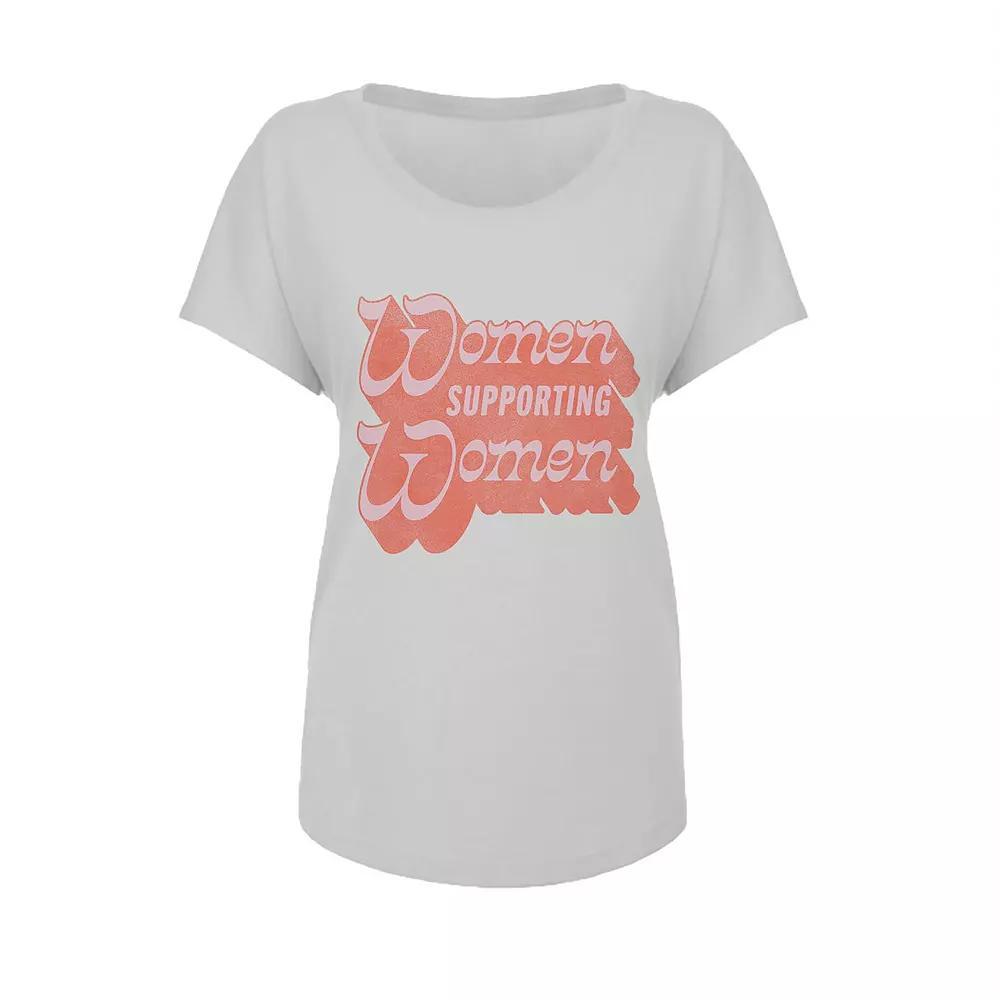 Junior's Grayson Threads Women Supporting Graphic Tee, Women's, Size: Small, Grey White Product Image