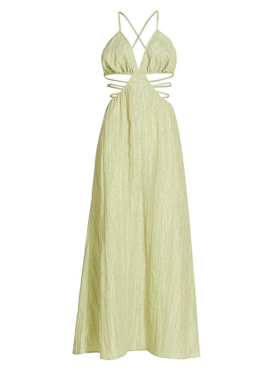 Womens Crinkle Taffeta Cut-Out Dress Product Image