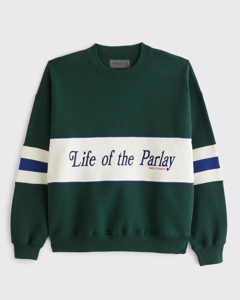 Sporty Graphic Crew Sweatshirt Product Image