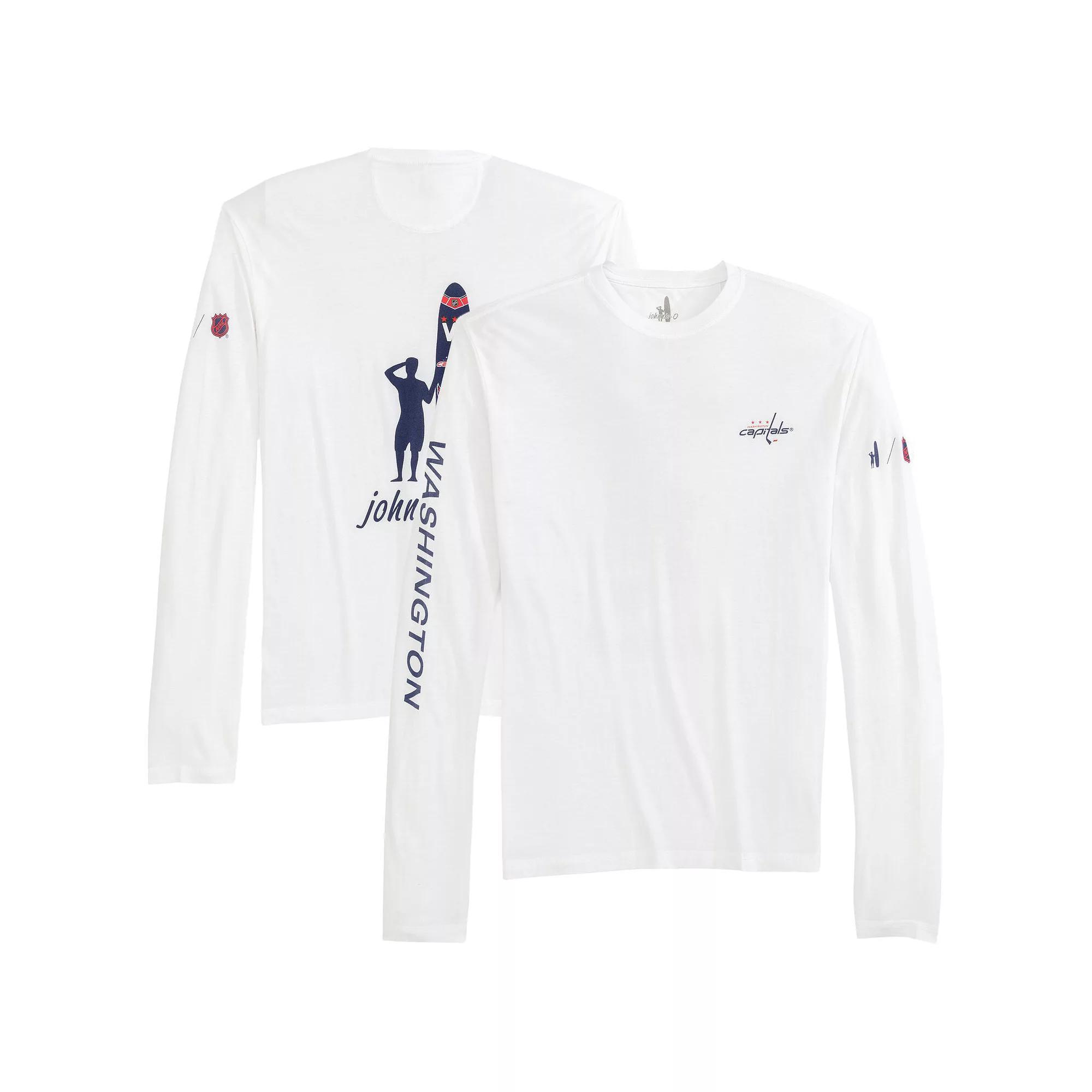 Men's johnnie-O White Washington Capitals Adam Long Sleeve T-Shirt, Size: Large Product Image