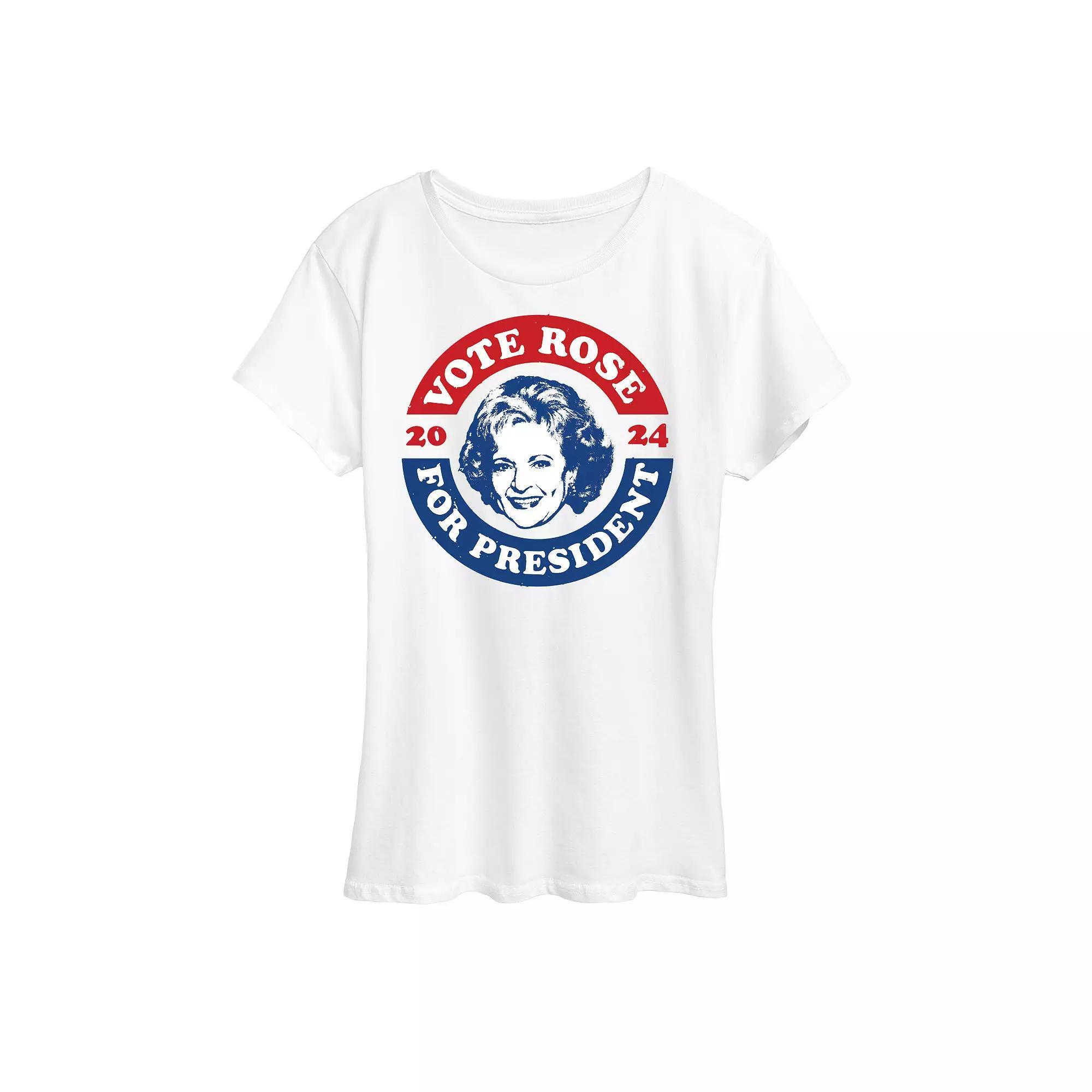 Womens Golden Girls President Rose Graphic Tee, Girls Product Image