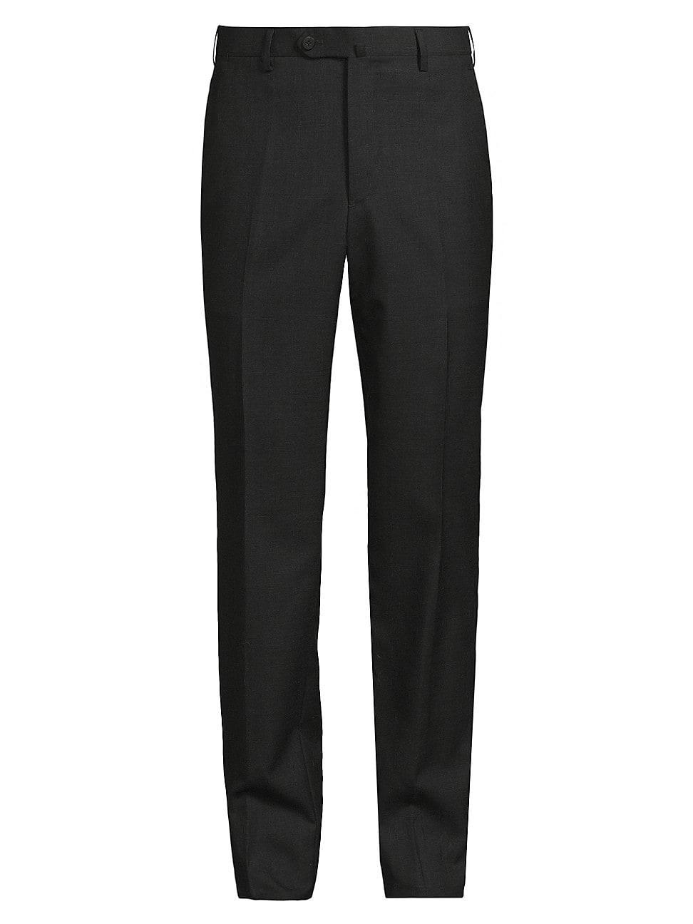 Mens Basic Extended-Tab Wool Trousers Product Image