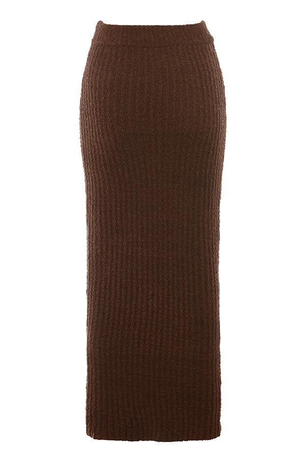 Gene  khaki soft fluffy knit cardigan - sale Product Image