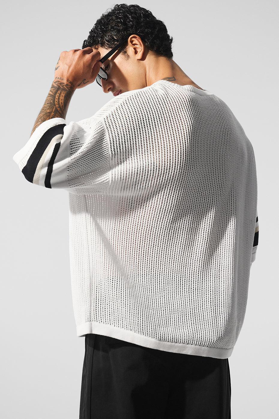 Open Knit Playoff Jersey - White/Bone Male Product Image